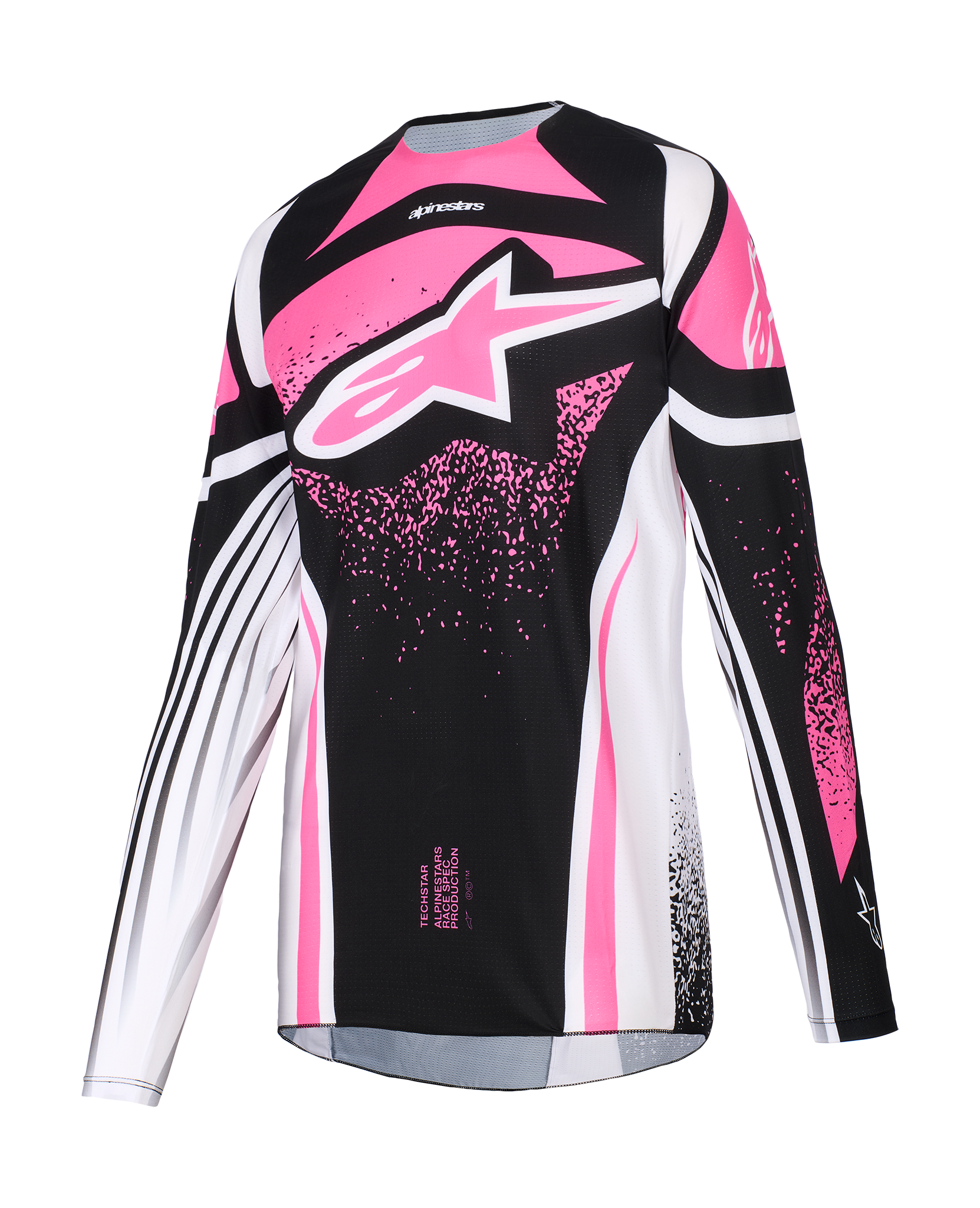 Alpinestars Women Motocross Jersey 2026 Techstar Nomur - Black / White / Fuchsia