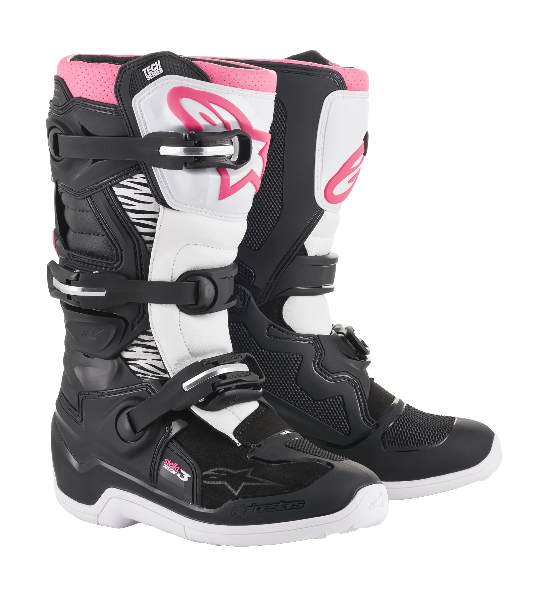 Alpinestars Women Motocross Boots Tech 3 Stella - Black / White / Pink