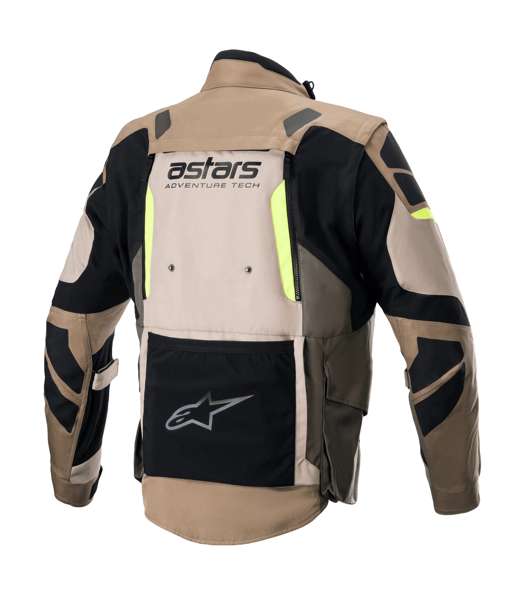 Alpinestars Enduro Jacket Halo Drystar - Dark Khaki / Sand / Fluo Yellow