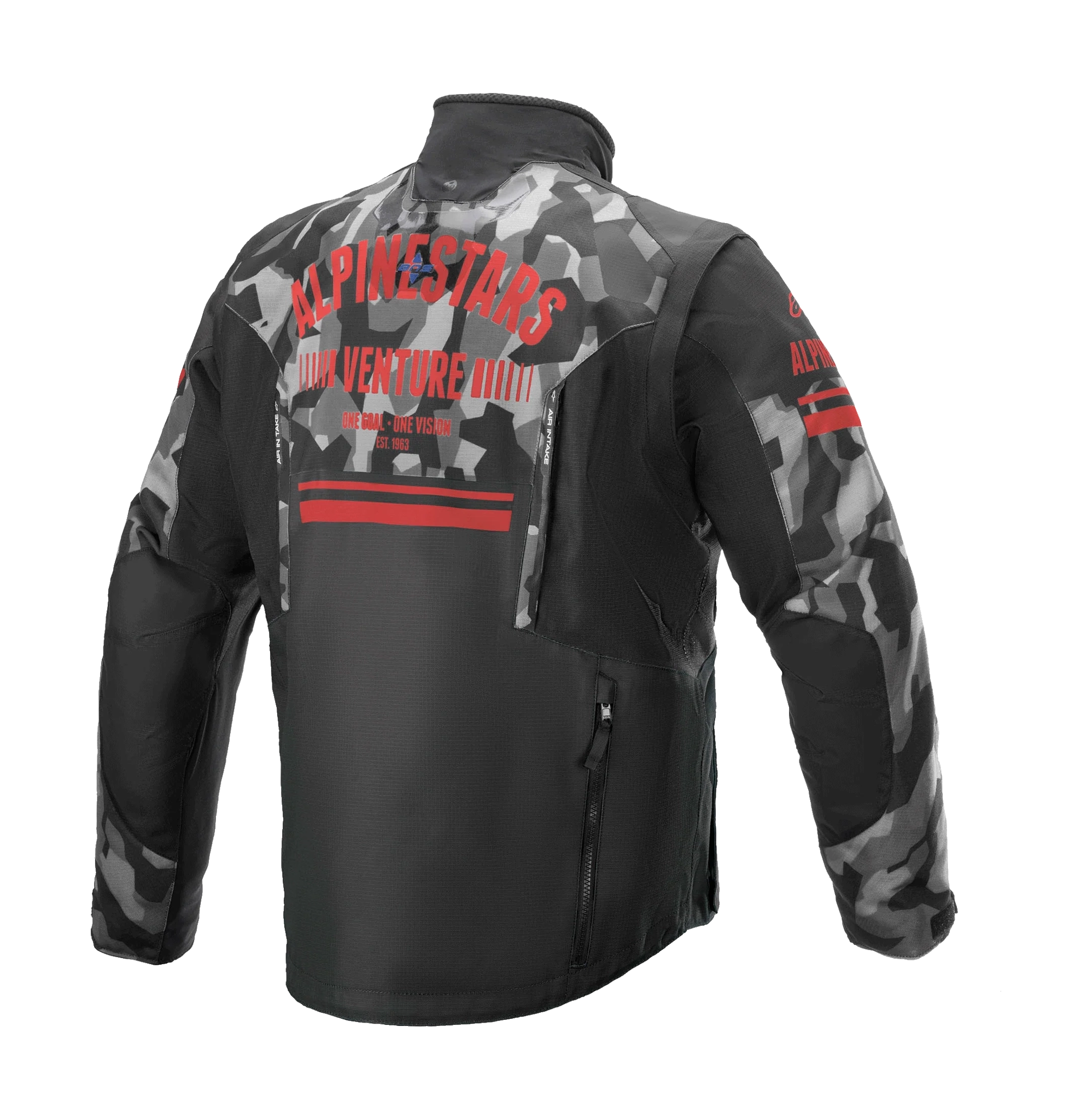 Alpinestars Enduro Jacket Venture R - Grey Camo / Fluo Red