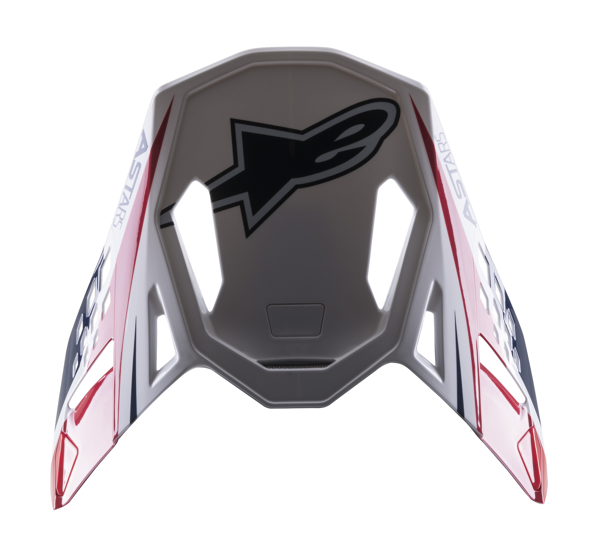 Alpinestars Helmet Visor S-M10 22.05 Carbon Meta 2 - White / Red / Blue
