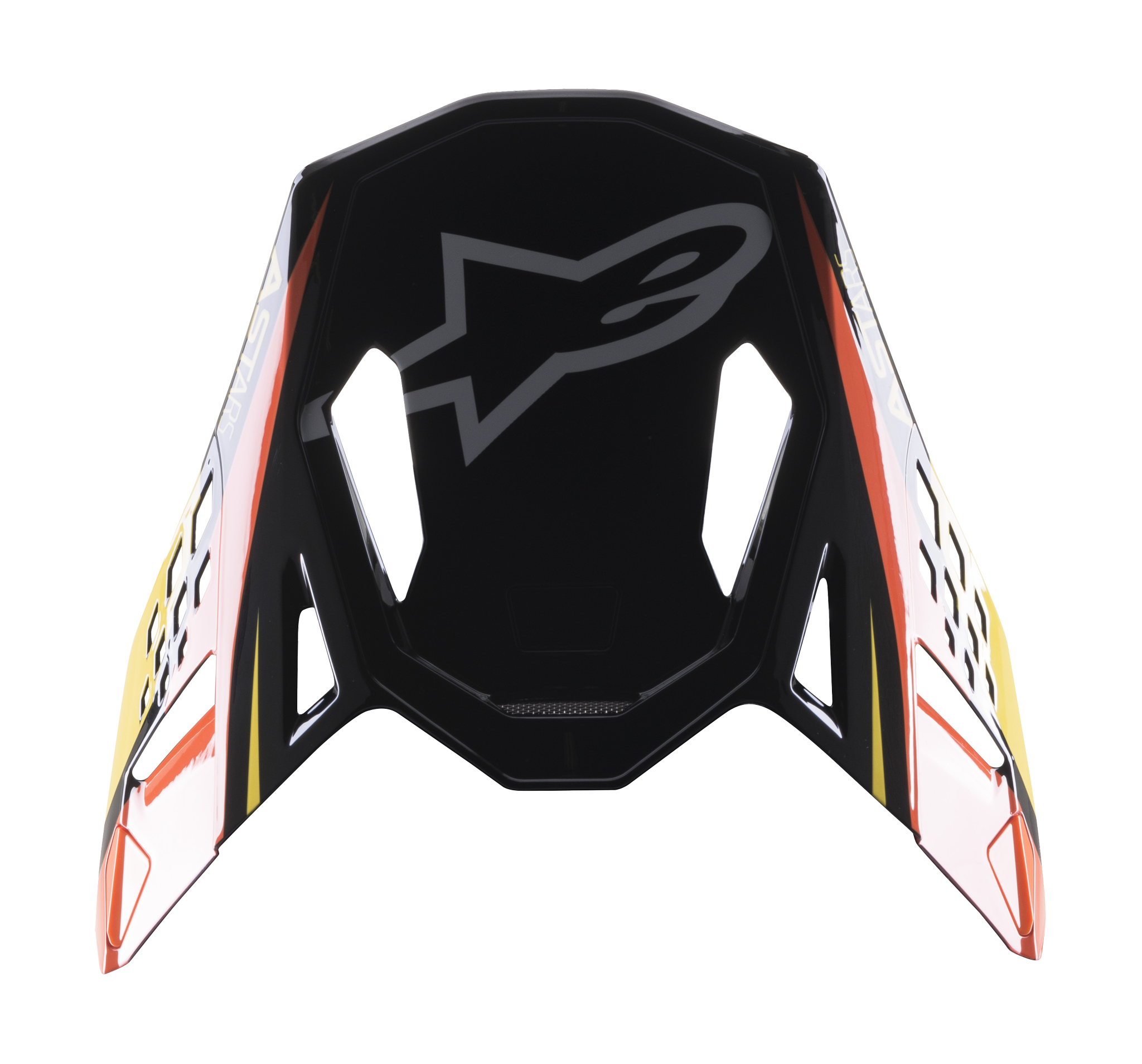 Alpinestars Helmet Visor S-M10 22.05 Carbon Meta 2 - Black / Yellow / Orange