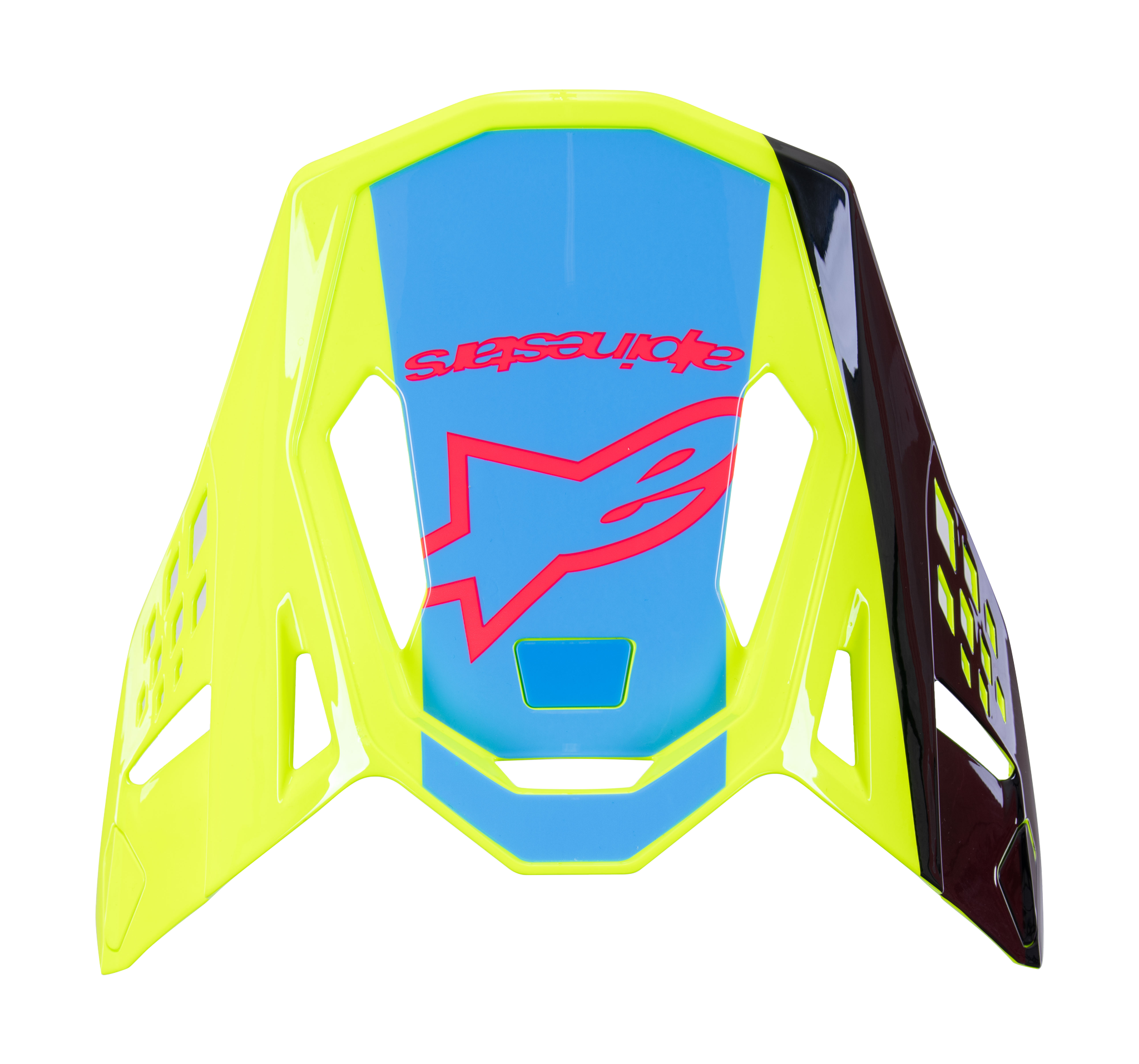 Alpinestars Helmet Visor S-M10 Unite - Gloss Fluo Yellow / Black / Diva Pink