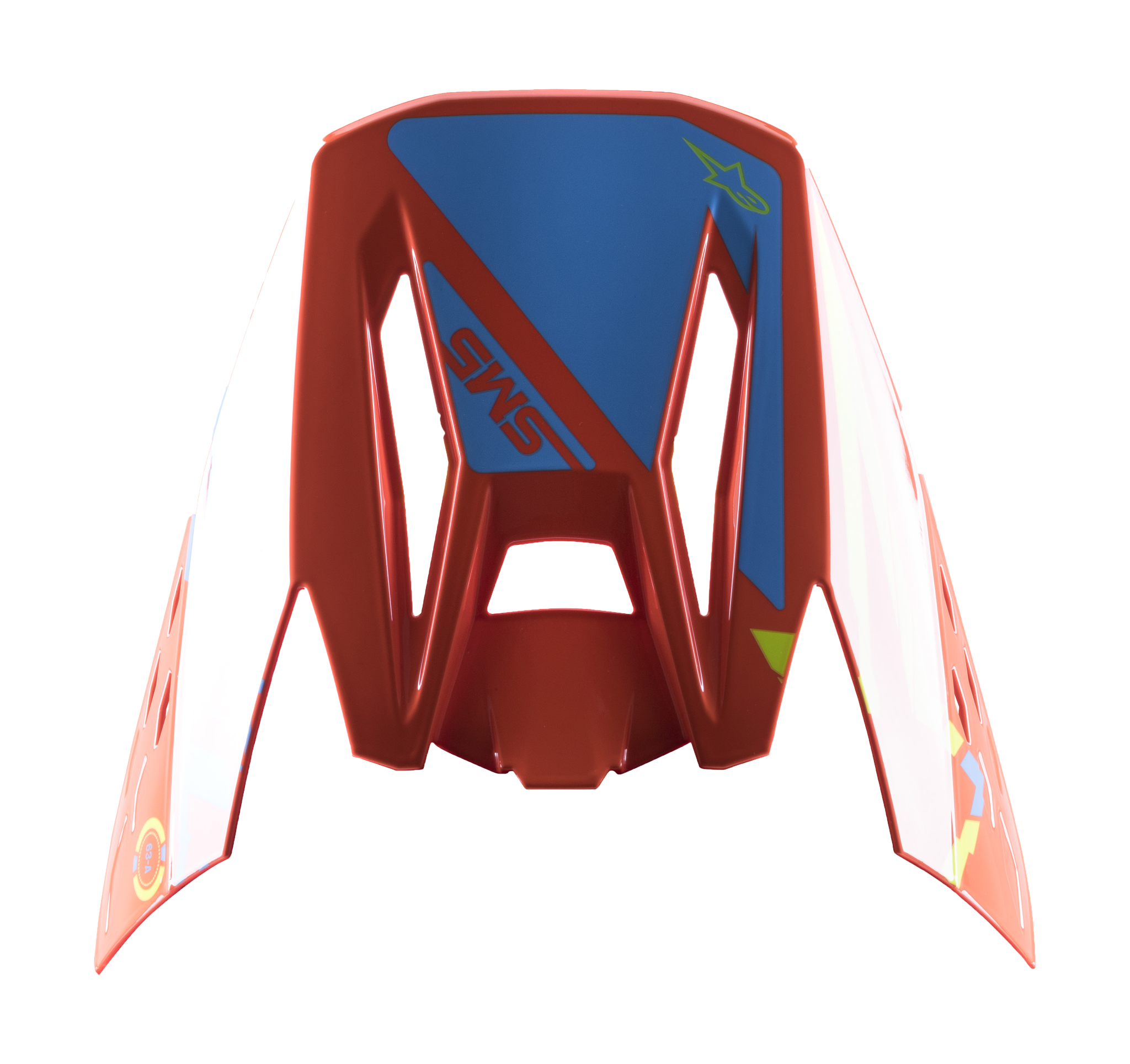 Alpinestars Helmet Visor S-M5 22.05 Action - Fluo Orange / Cyan / Fluo Yellow