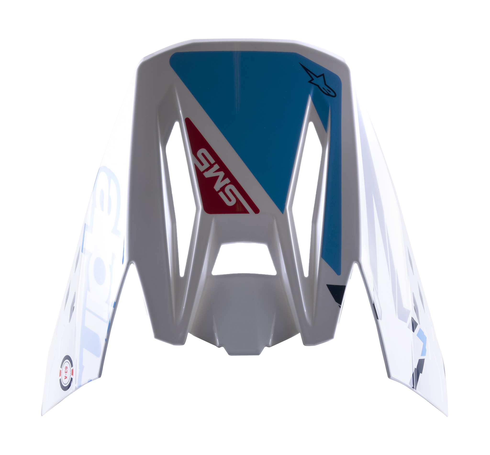 Alpinestars Helmet Visor S-M5 22.05 Action - White / Cyan / Dark Blue