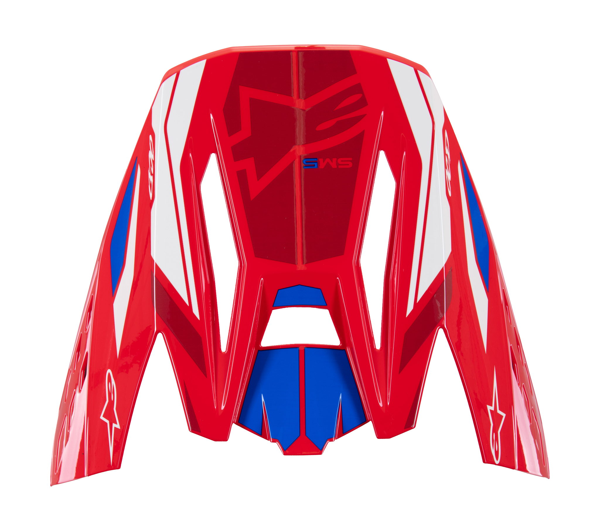 Alpinestars Helmet Visor S-M5 Action 2 - Gloss Red / Blue