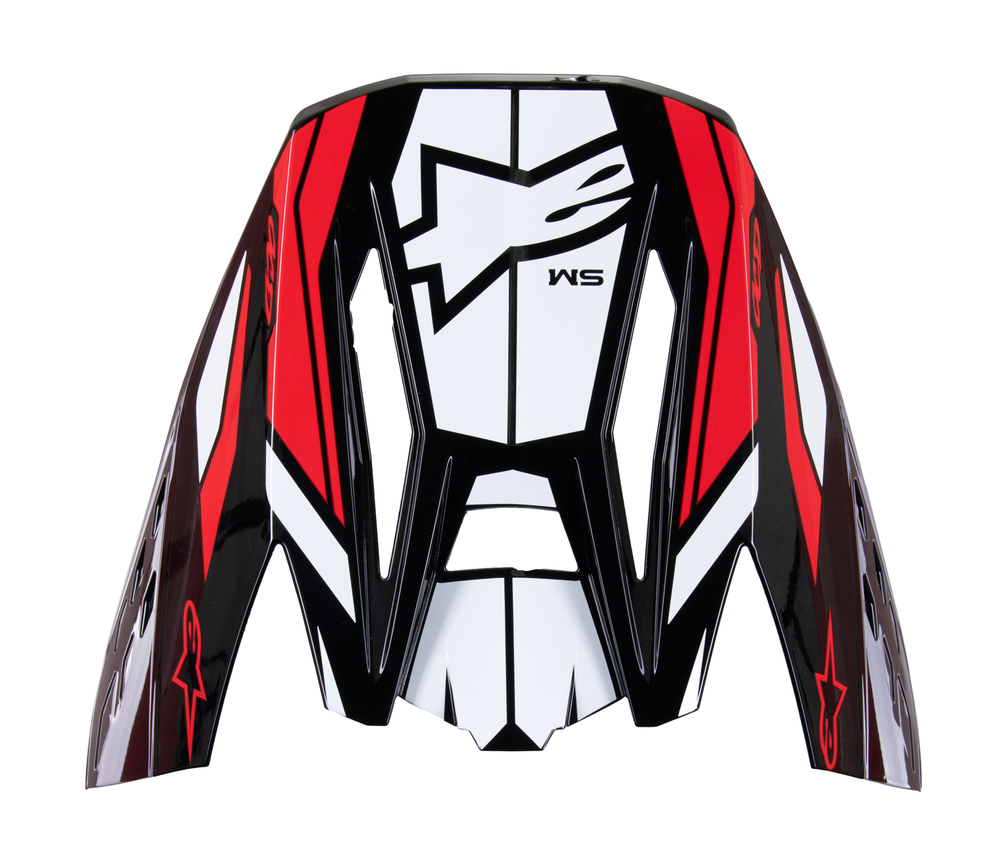 Alpinestars Helmet Visor S-M5 Action 2 - Gloss Black / White / Red