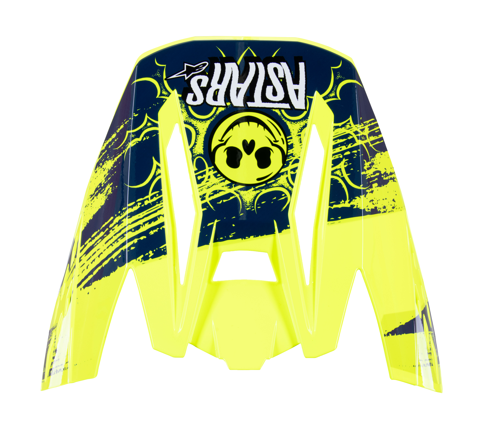 Alpinestars Helmet Visor S-M5 Rash - Gloss Dark Navy / Fluo Yellow