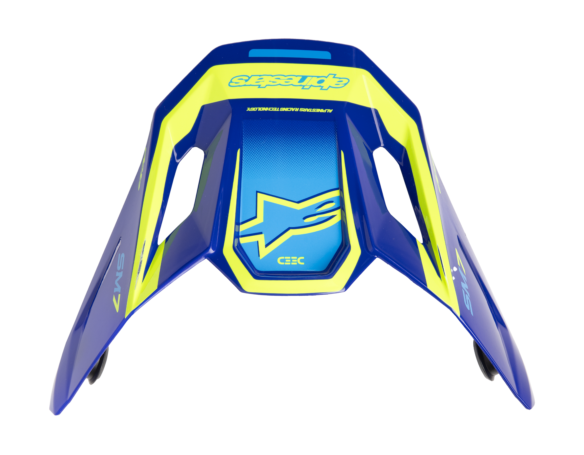 Alpinestars Helmet Visor S-M7 Deed - Blue / Fluo Yellow