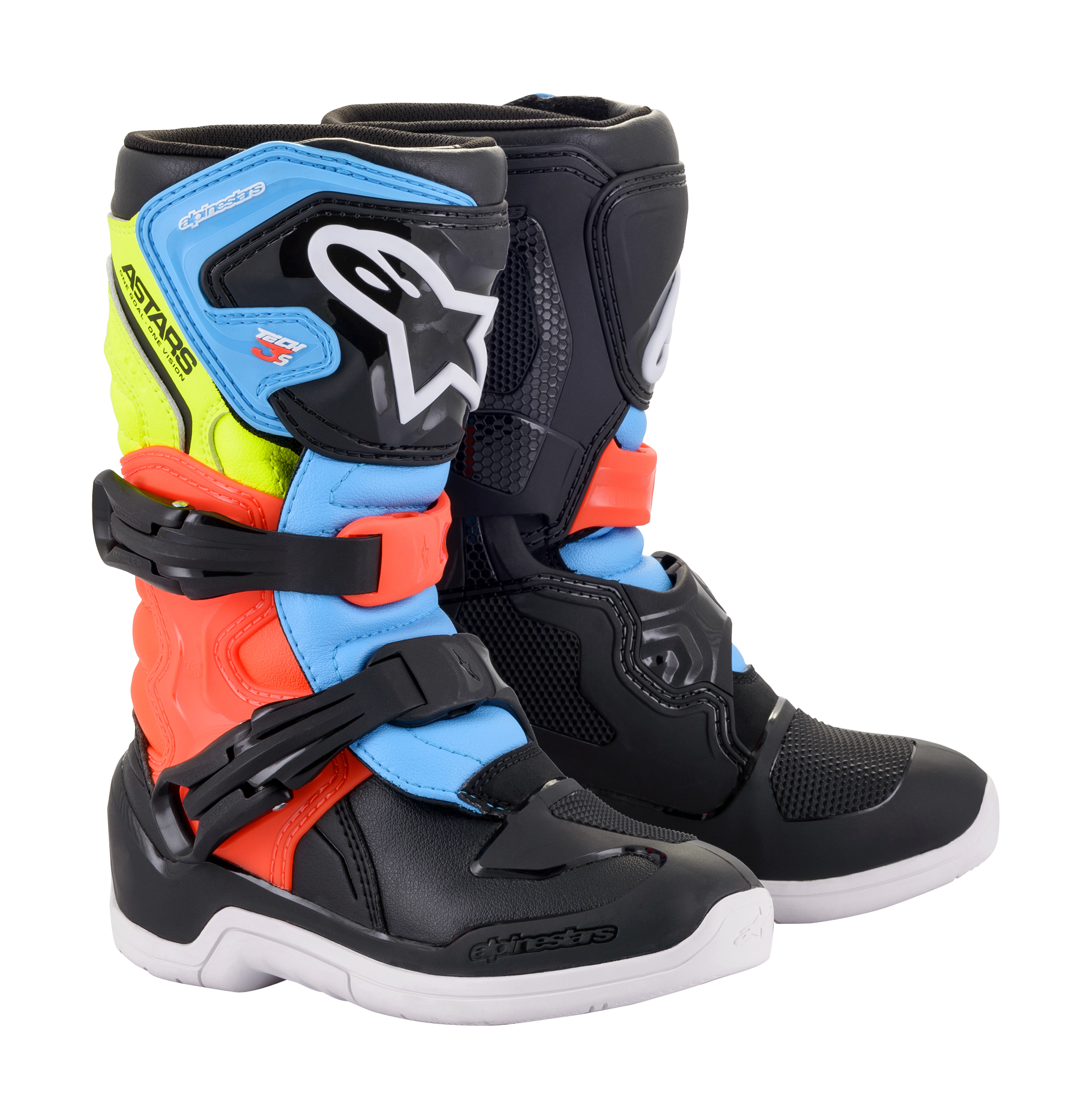 Alpinestars Kids Motocross Boots Tech 3S - Black / Fluo Yellow / Fluo Red