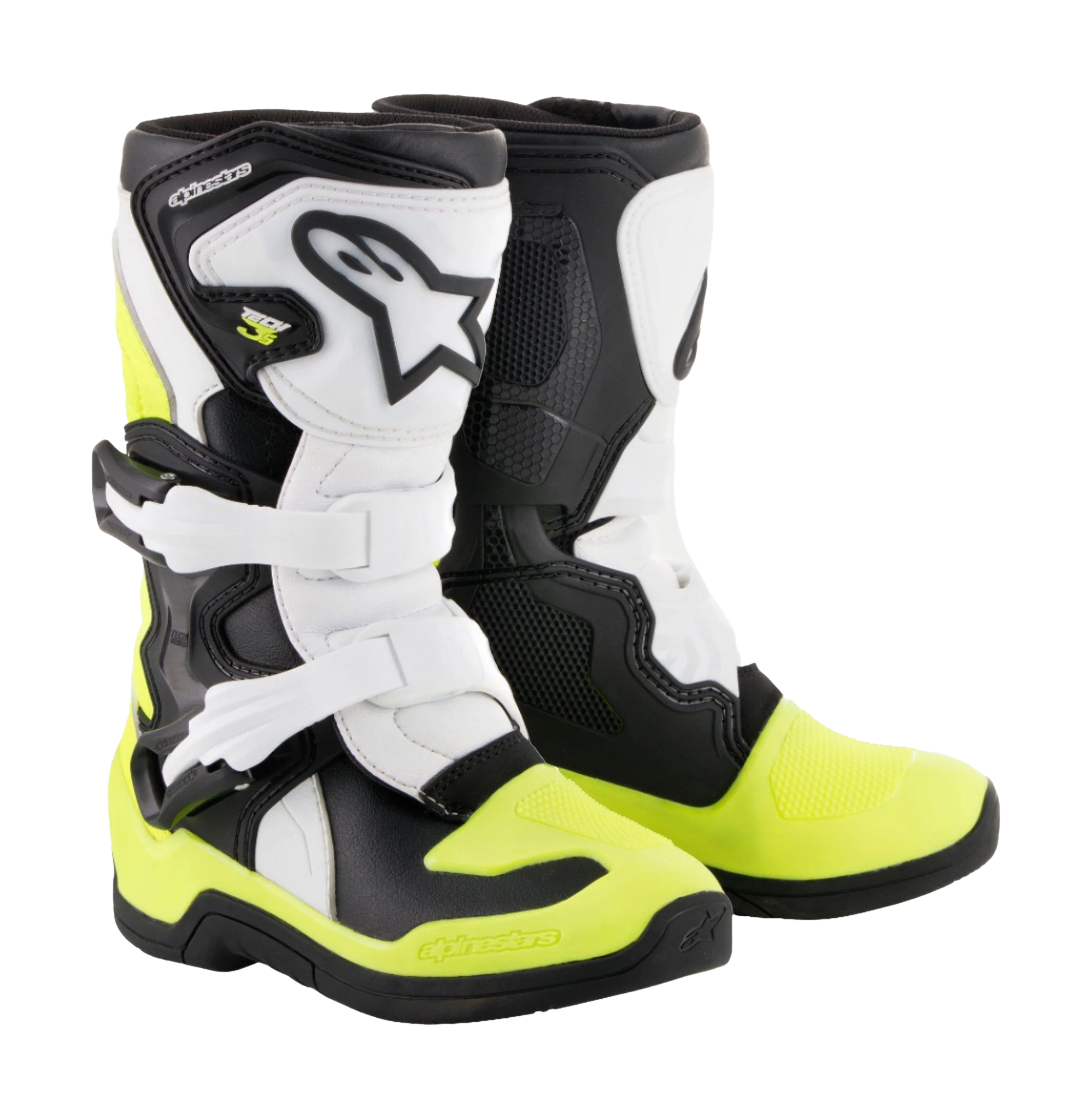 Alpinestars Kids Motocross Boots Tech 3S - Black / White / Yellow Fluo