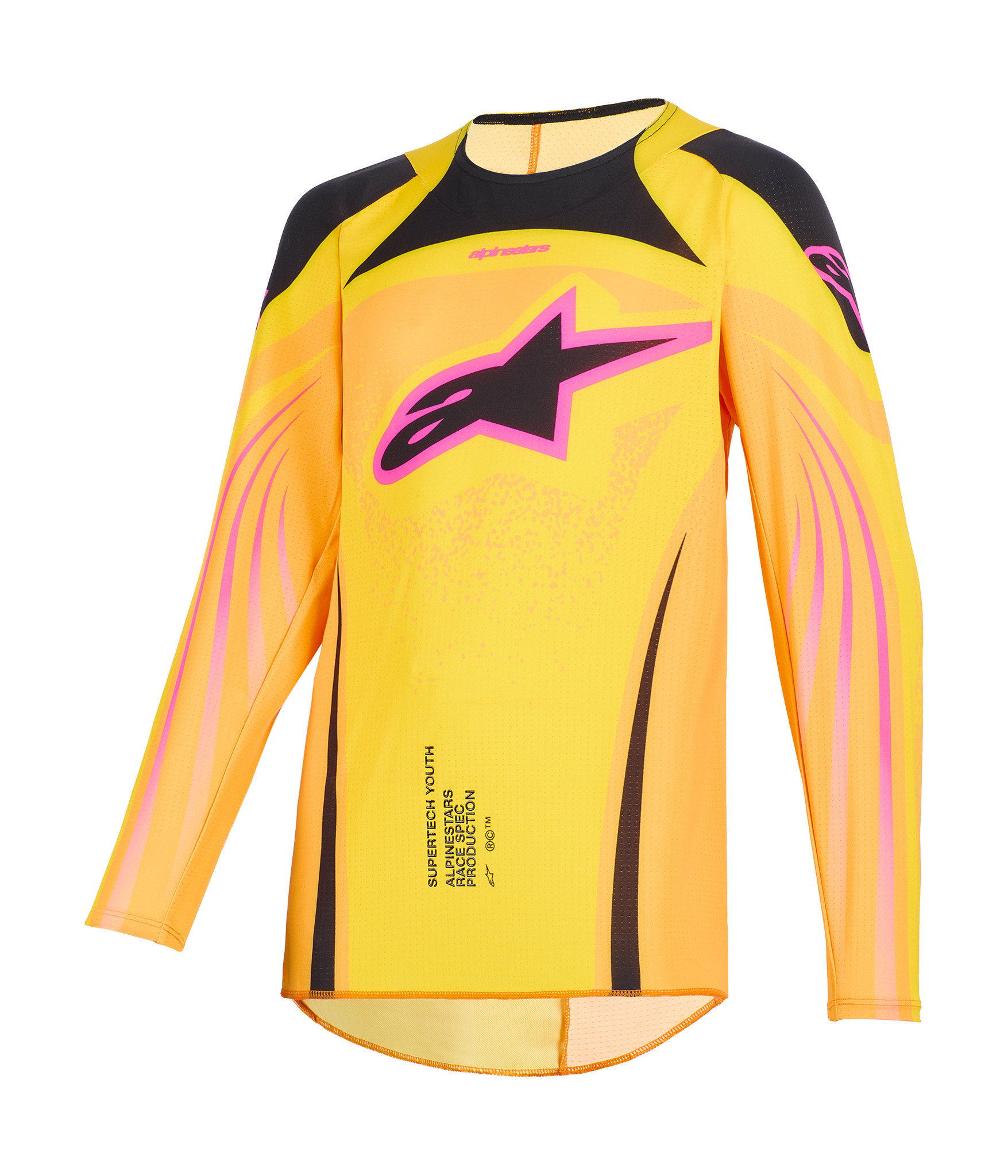 Alpinestars Youth Motocross Gear 2026 Supertech Nomur - Orange / Yellow / Pink