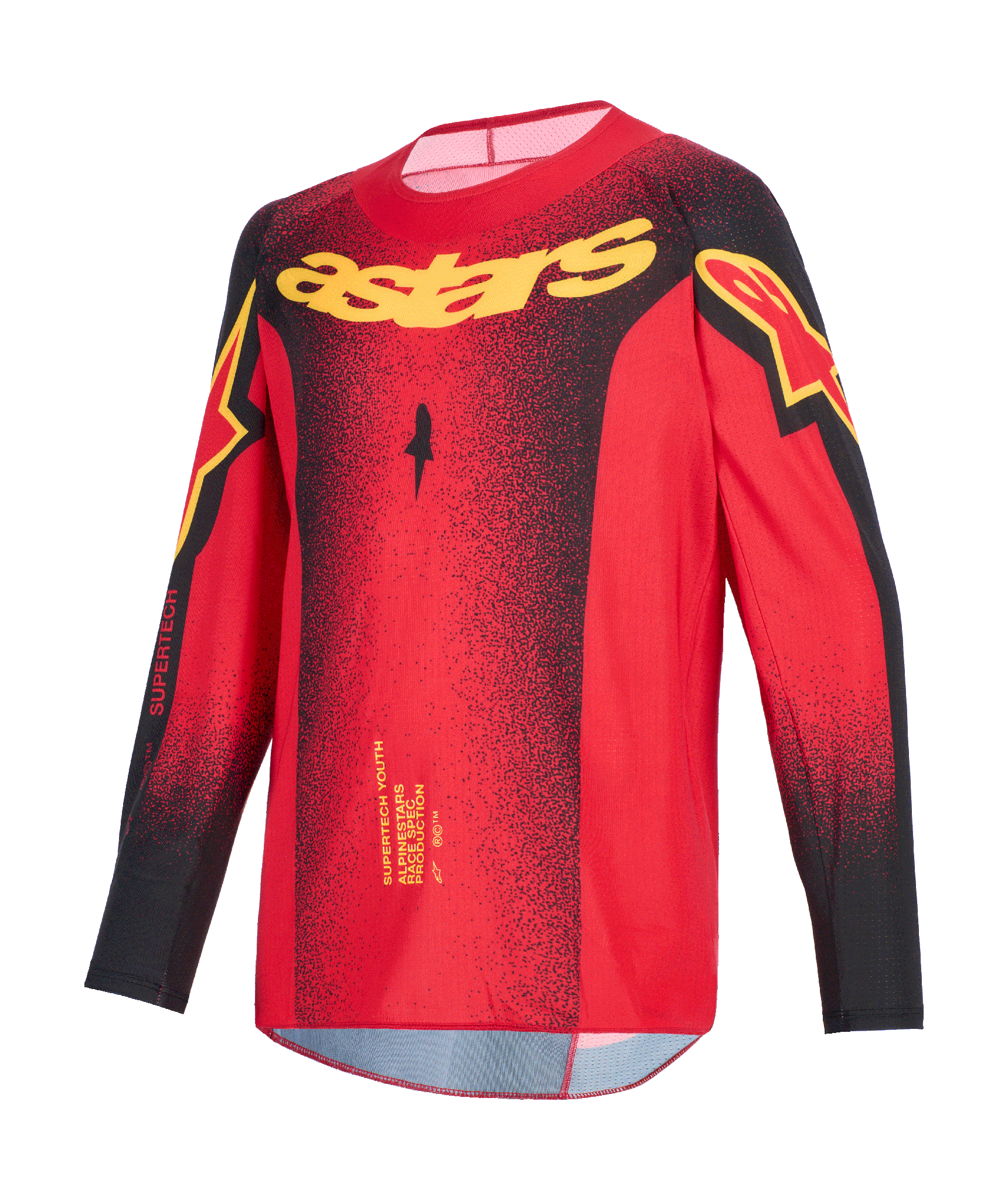 Alpinestars Youth Motocross Jersey 2026 Supertech Scenz - Red / Black / Yellow
