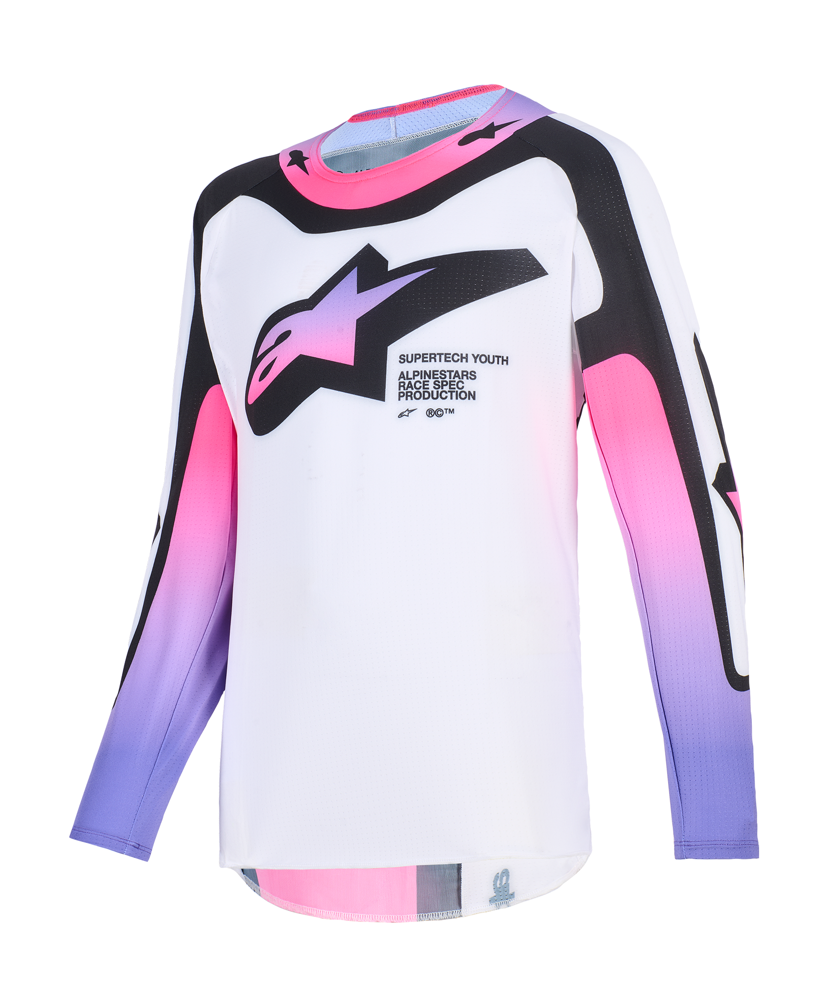 Alpinestars Youth Motocross Gear 2026 Supertech Vista - White / Purple / Black