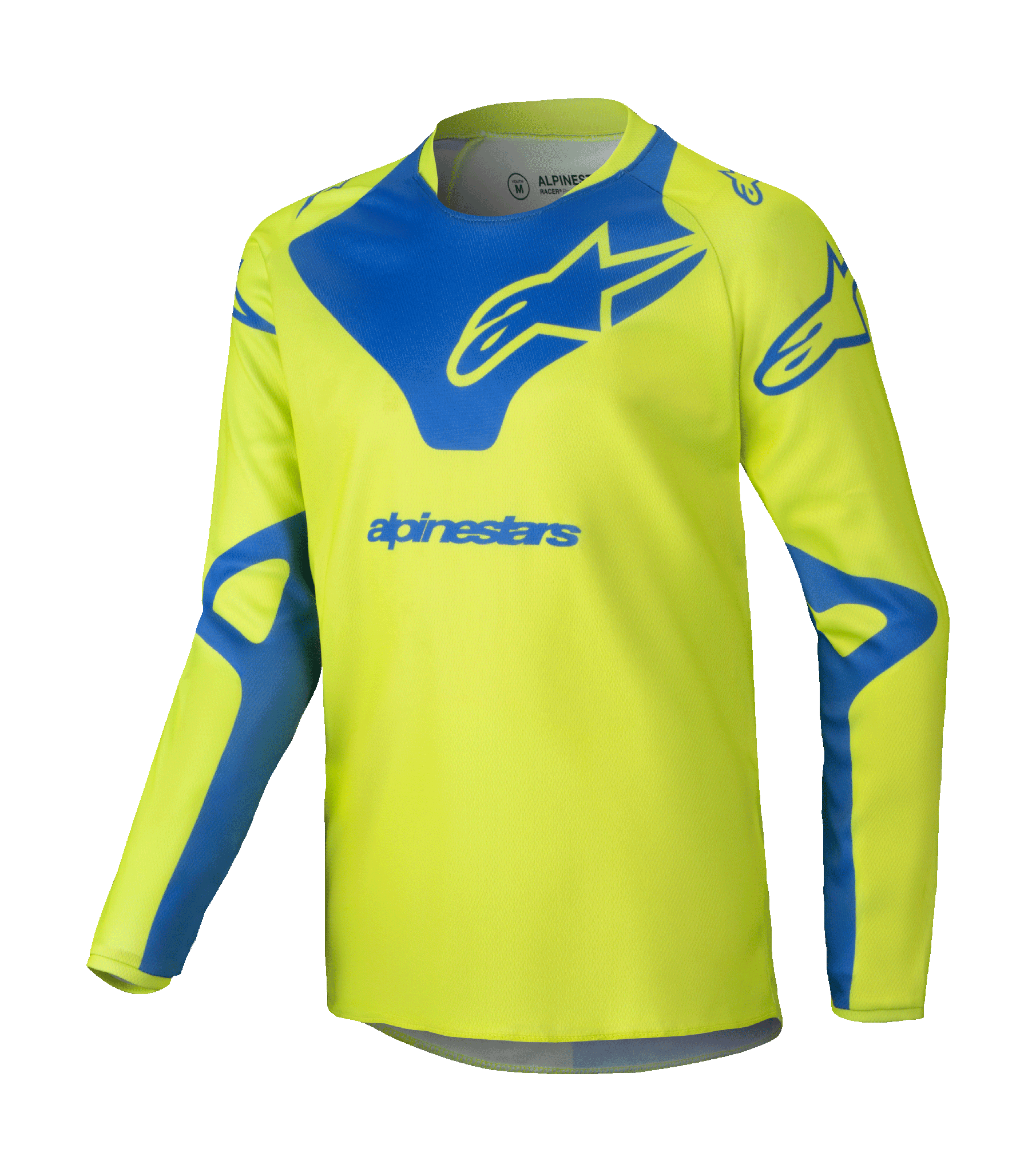 Alpinestars Youth Motocross Gear Racer Veil - Fluo Yellow / Blue