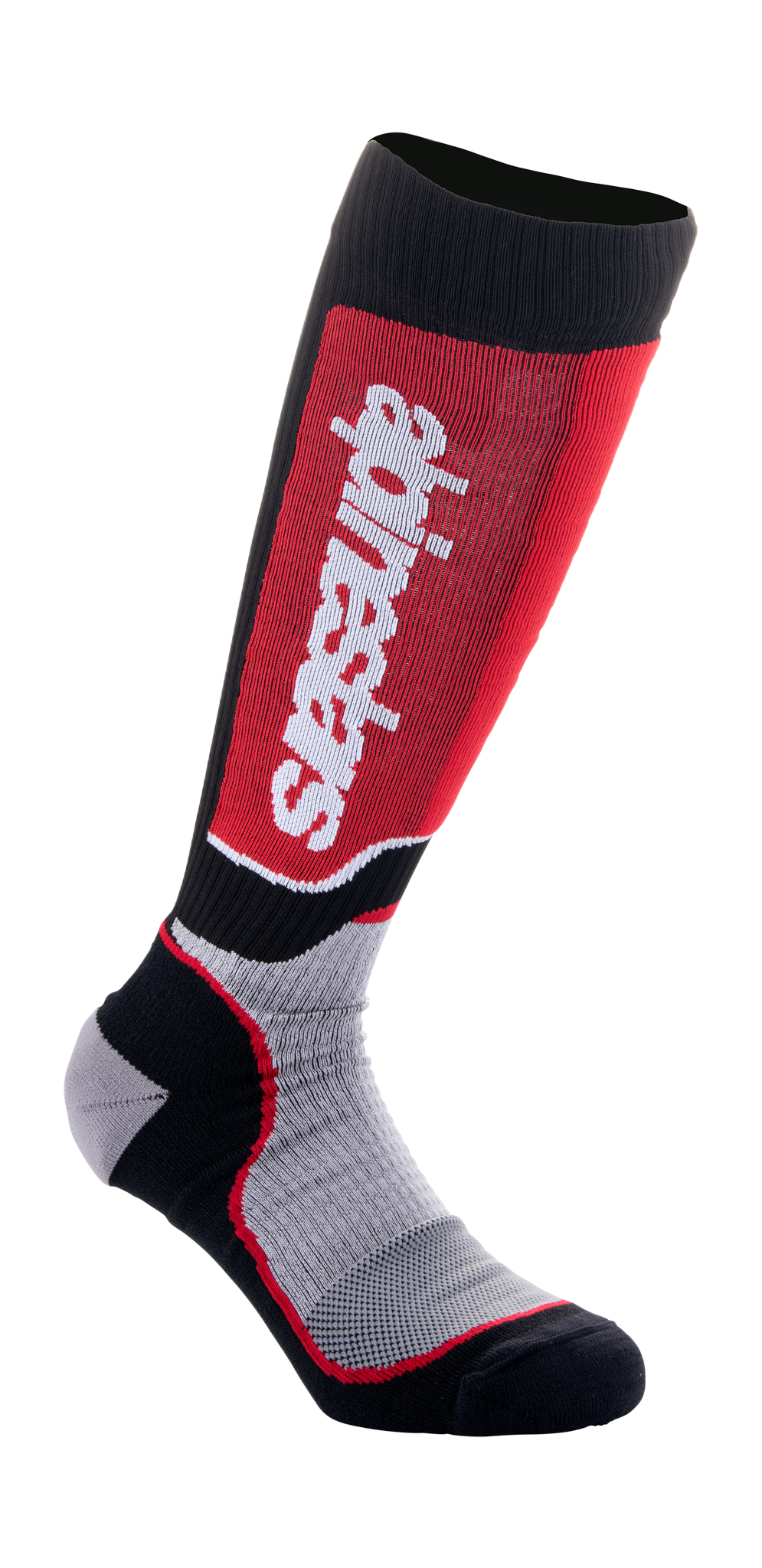 Alpinestars Youth Motocross Socks MX PLUS - Black / Grey / Red