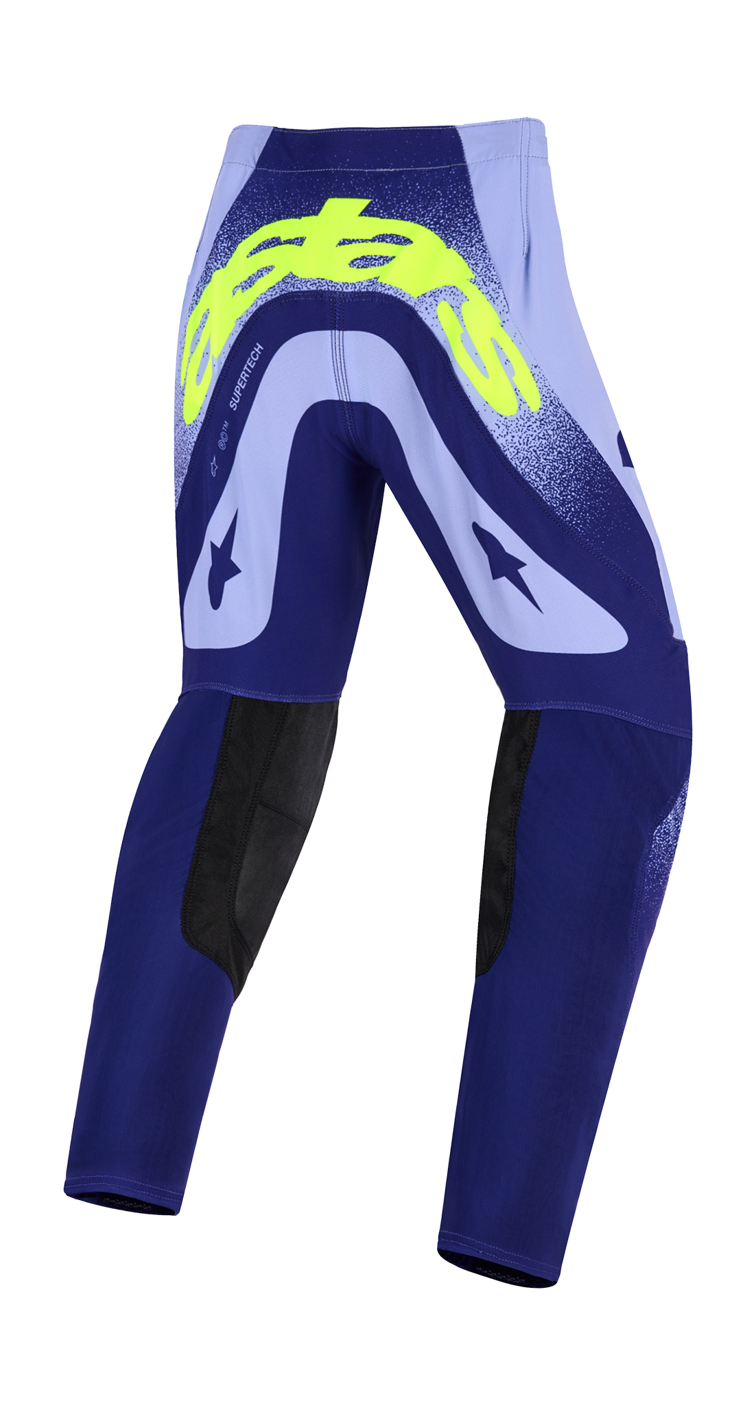 Alpinestars Youth Motocross Pants 2026 Supertech Scenz - Purple / Fluo Yellow