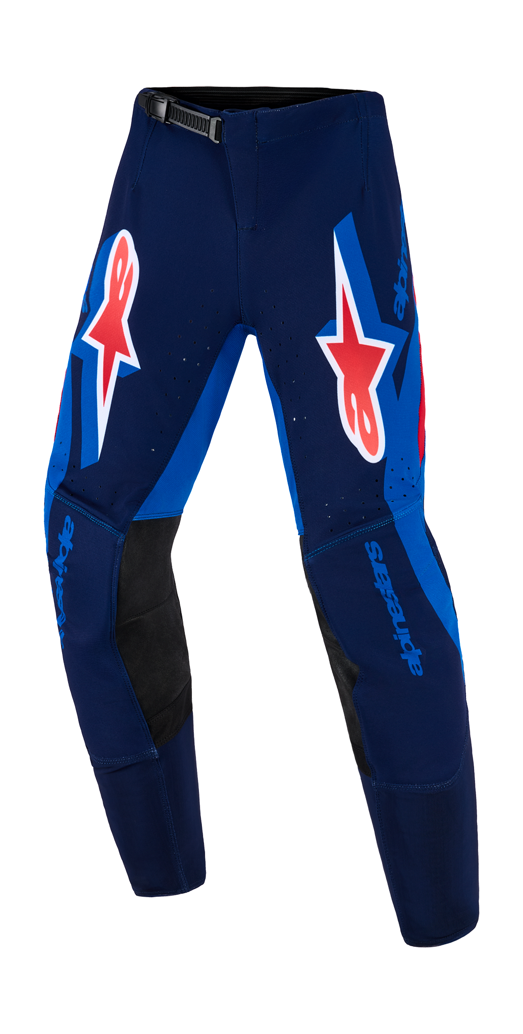 Alpinestars Youth Motocross Pants 2026 Supertech Vista - Dark Navy / Hot Coral / Cobalt