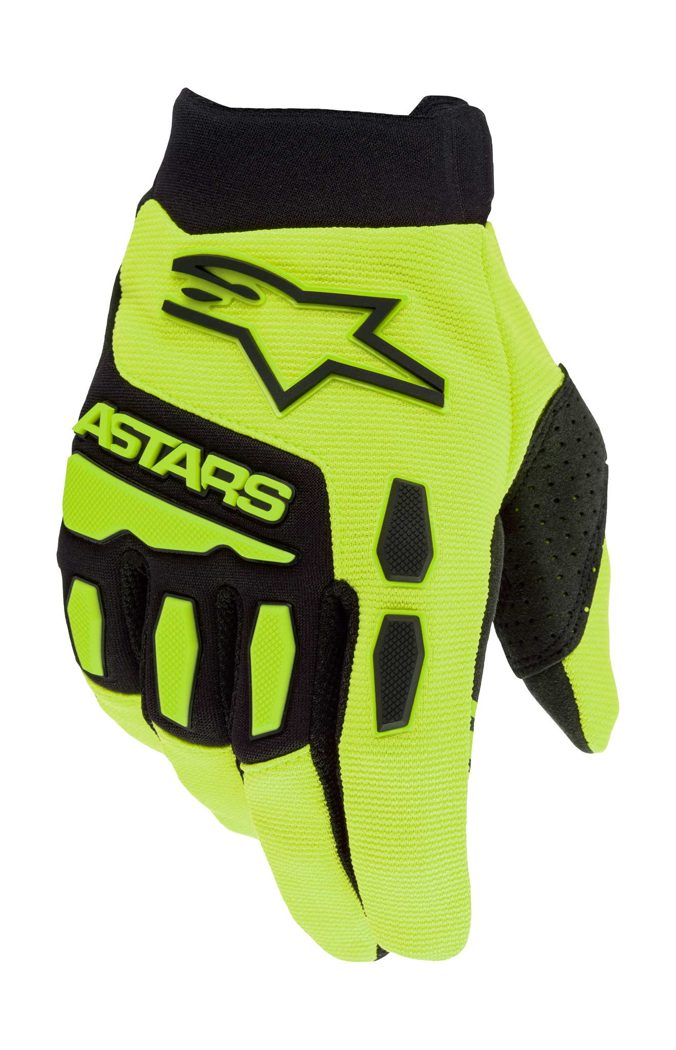 Alpinestars Youth Motocross Gloves Full Bore - Fluo Yellow / Black