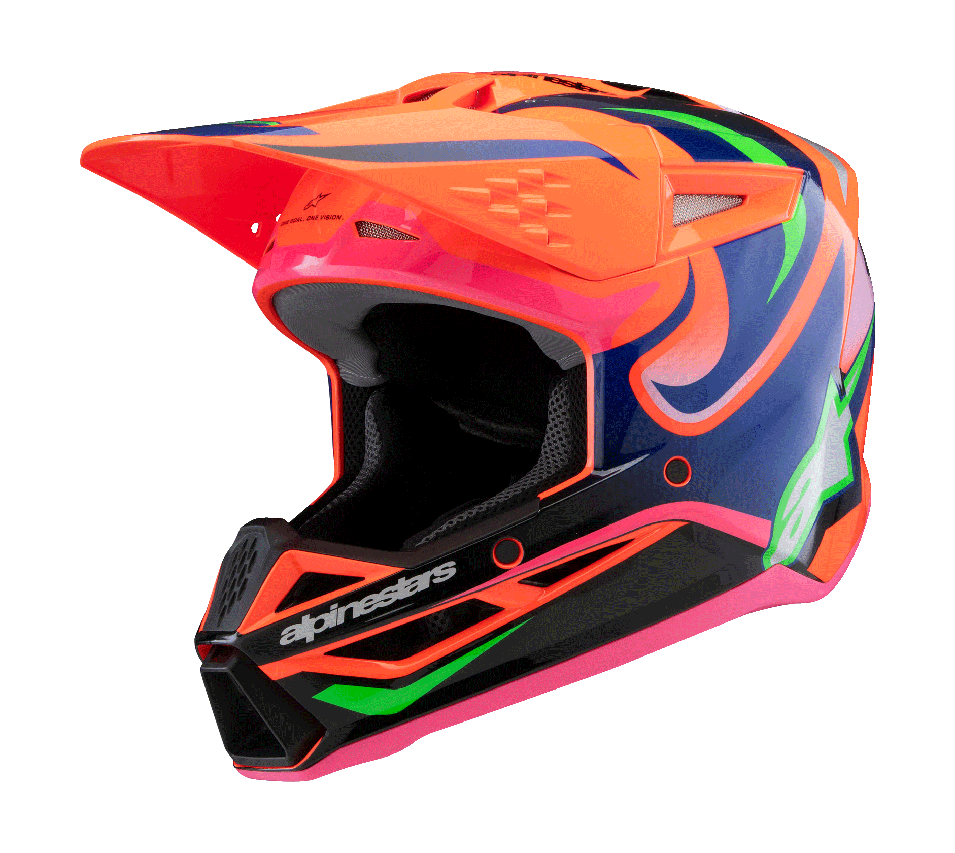Alpinestars Youth Motocross Helmet S-M3 Deegan - Orange / Purple / Pink