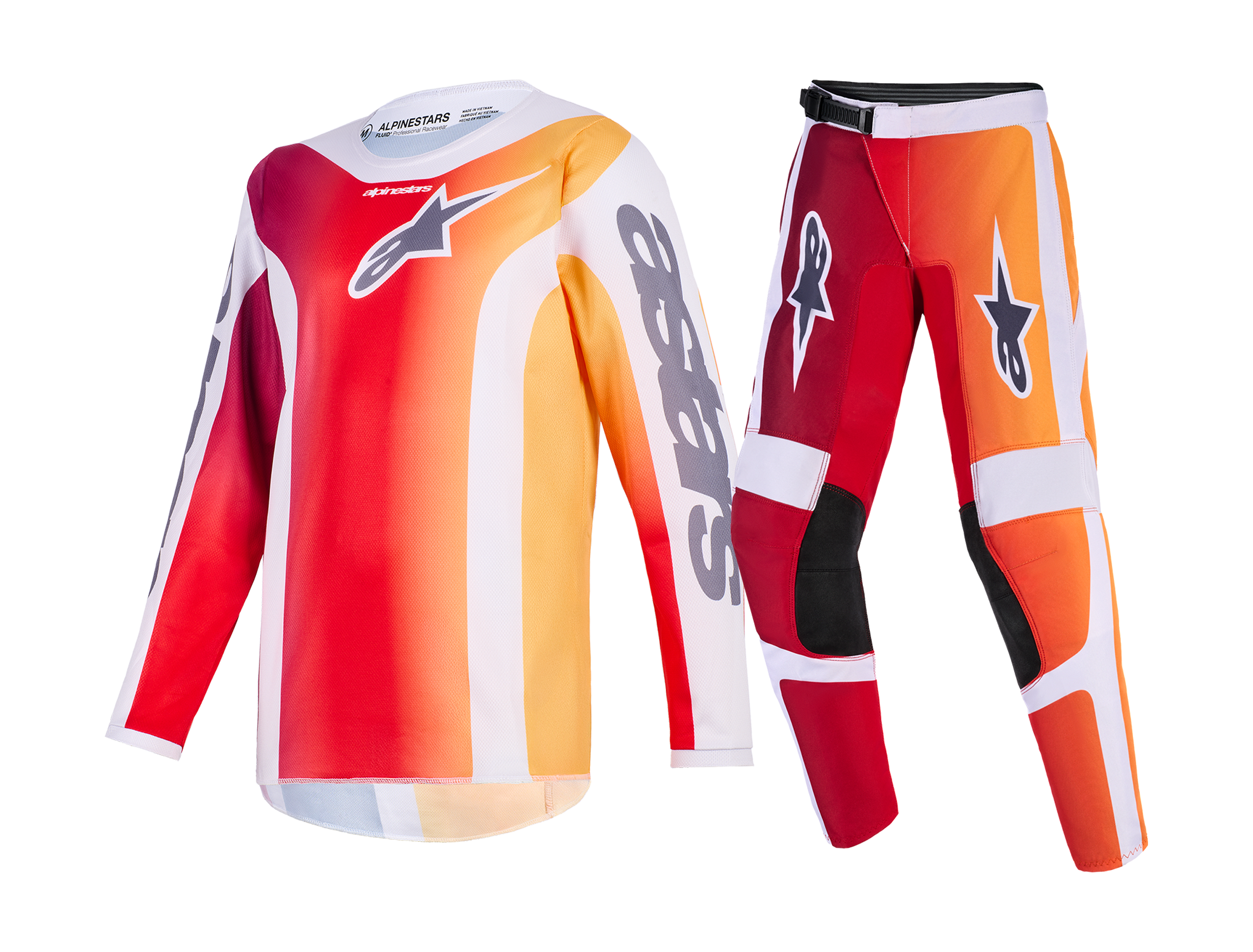 Alpinestars Youth Motocross Gear 2026 Fluid Portl - Red / Light Grey / Dark Grey