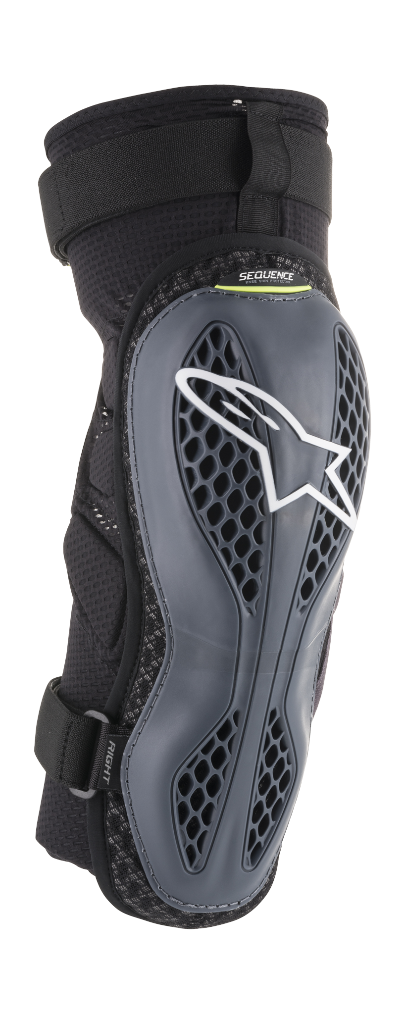Alpinestars Knee Guards Sequence - Anthracite / Yellow Fluo