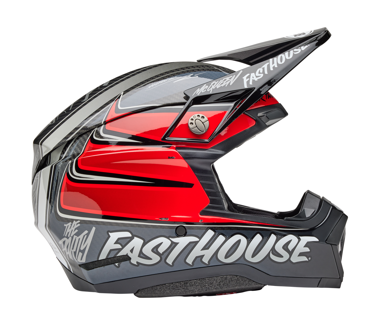 Bell Motocross Helmet Moto-10 Spherical Fasthouse DITD 25 - Grey / Red