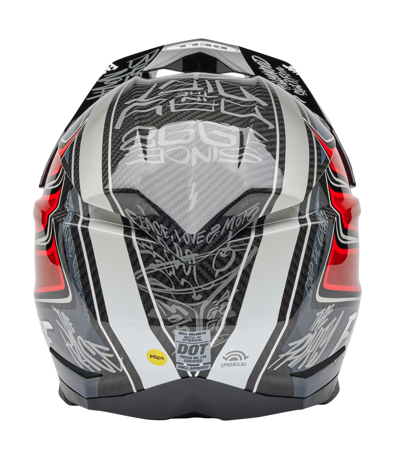 Bell Motocross Helmet Moto-10 Spherical Fasthouse DITD 25 - Grey / Red