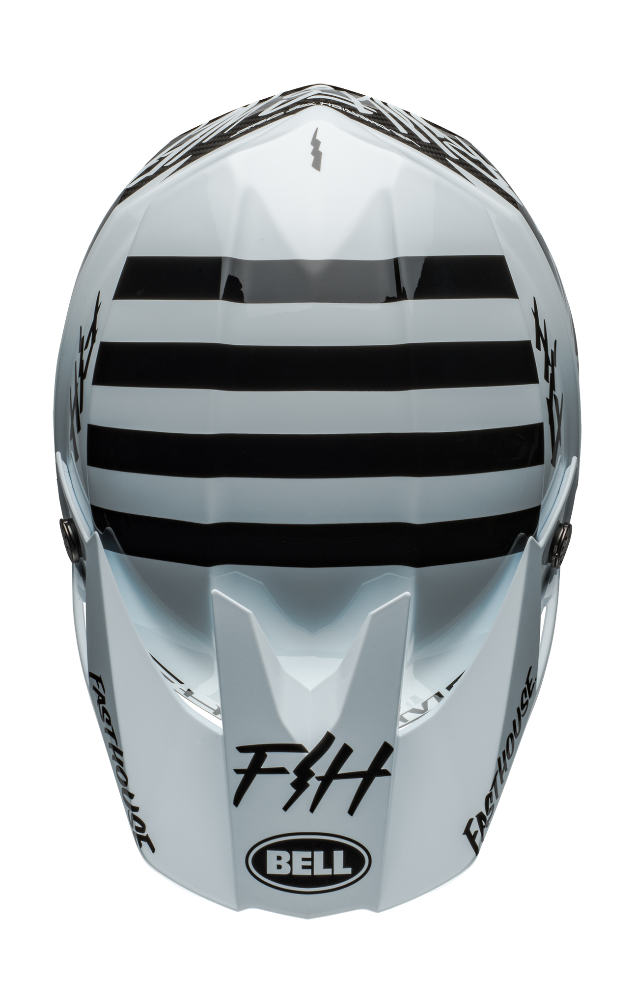 Bell Motocross Helmet Moto-10 Spherical Fasthouse MOD Squad - White / Black