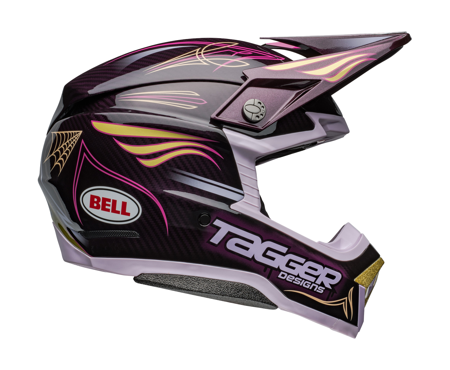 Bell Motocross Helmet Moto-10 Spherical Tagger Purple Haze - Purple / Gold