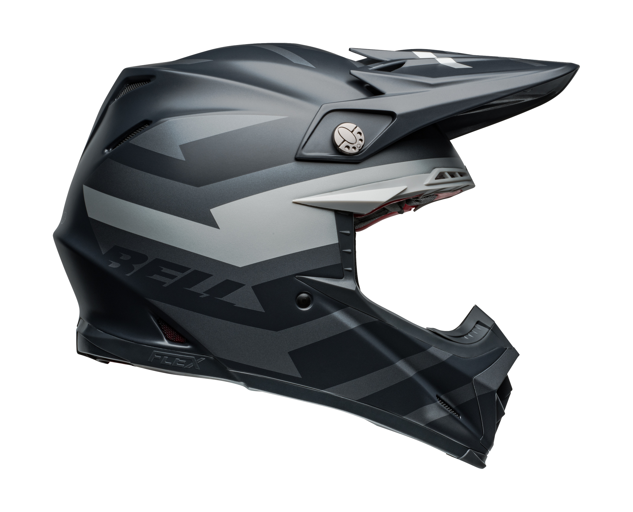 Bell Motocross Helmet Moto-9S Flex Banshee - Satin Black / Silver