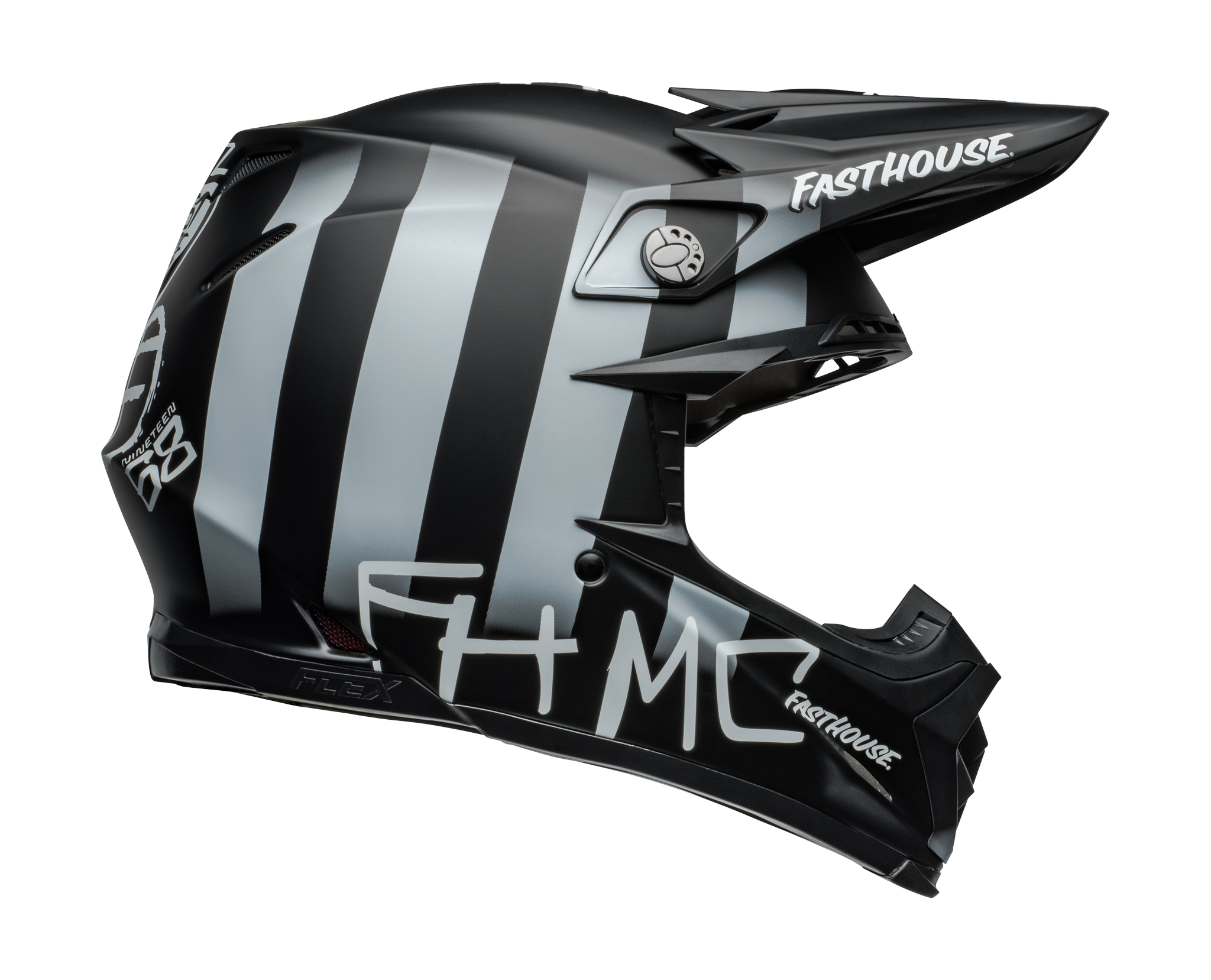 Bell Motocross Helmet Moto-9S Flex Fasthouse MC Core - Black / Yellow