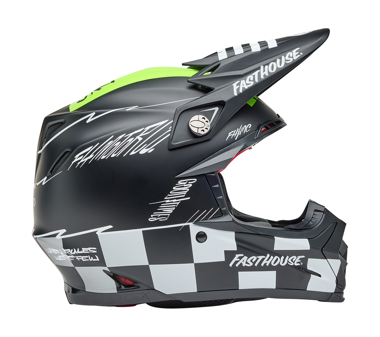 Bell Motocross Helmet Moto-9S Flex Fasthouse Smoke Bomb - Black / High-vis