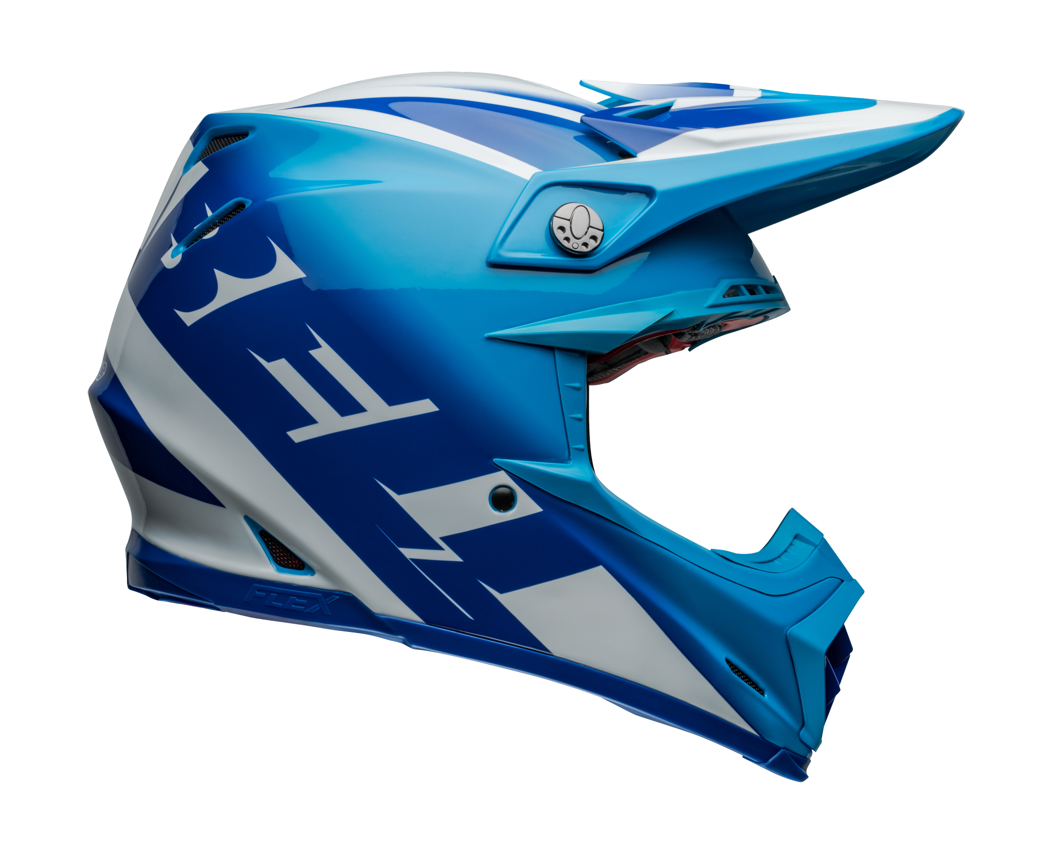 Bell Motocross Helmet Moto-9S Flex Rail - Blue / White