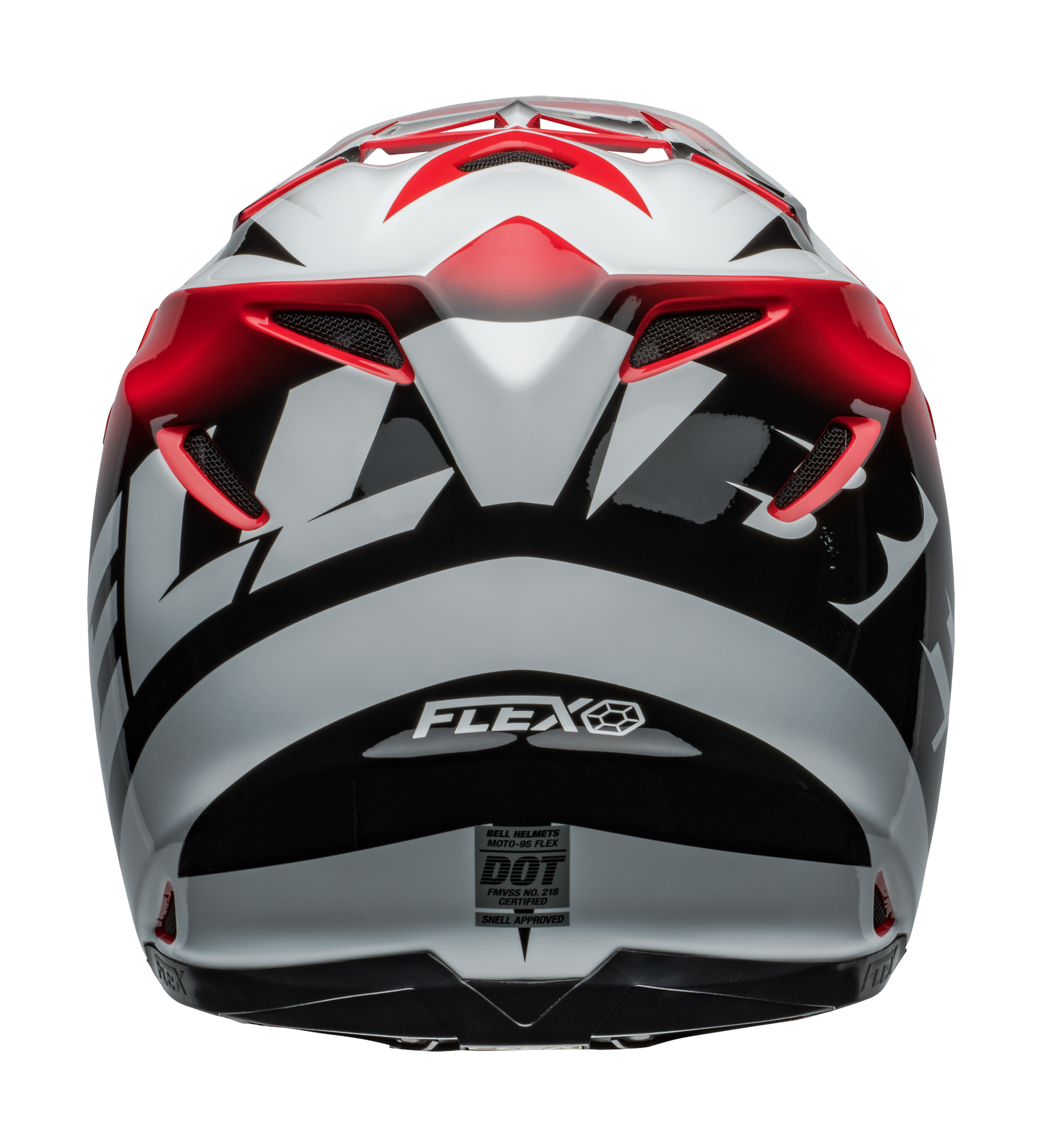 Bell Motocross Helmet Moto-9S Flex Rail - Red / White