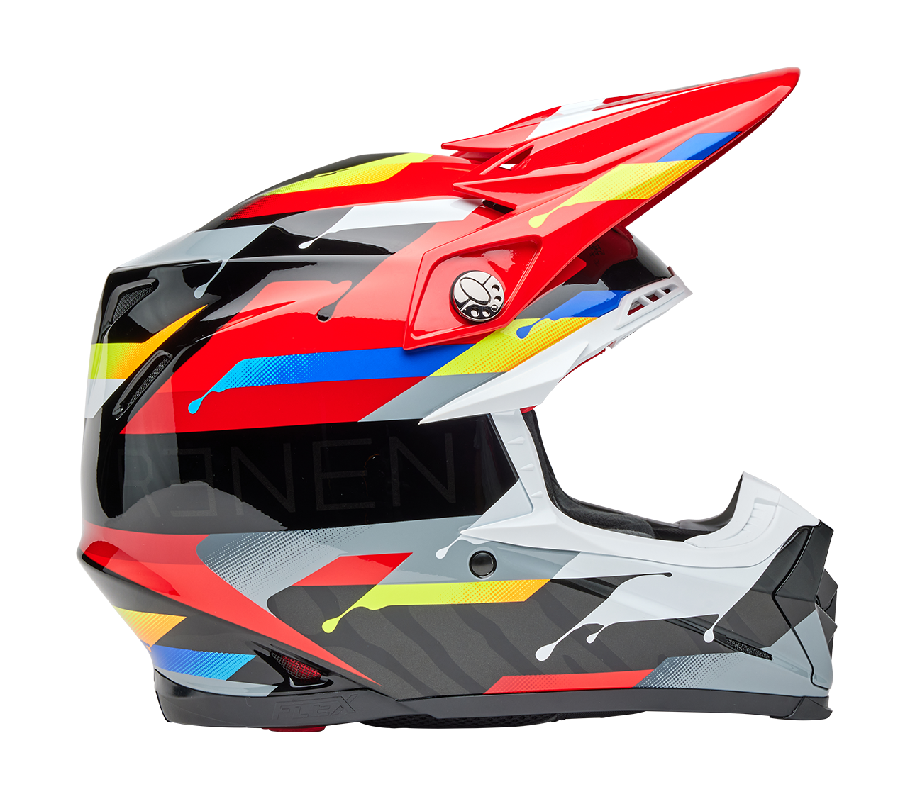 Bell Motocross Helmet Moto-9S Flex Renen Nova - Black / Red