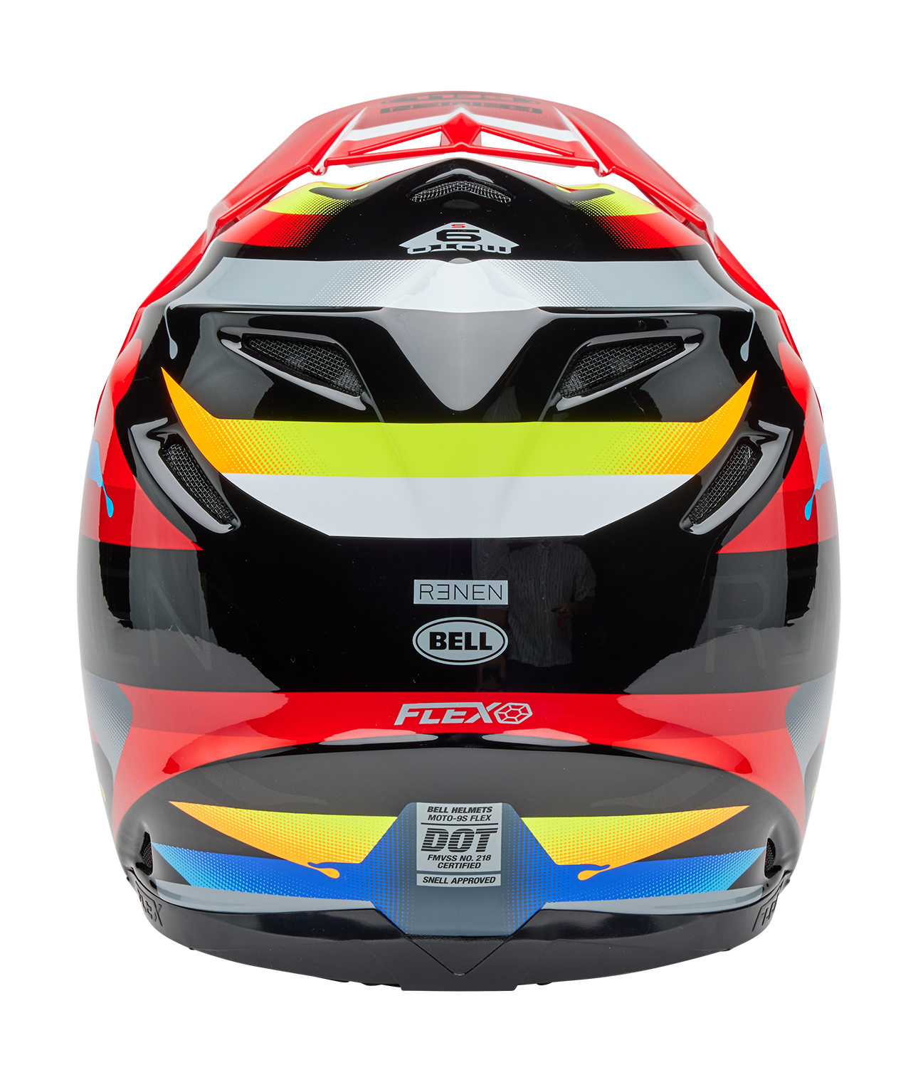 Bell Motocross Helmet Moto-9S Flex Renen Nova - Black / Red