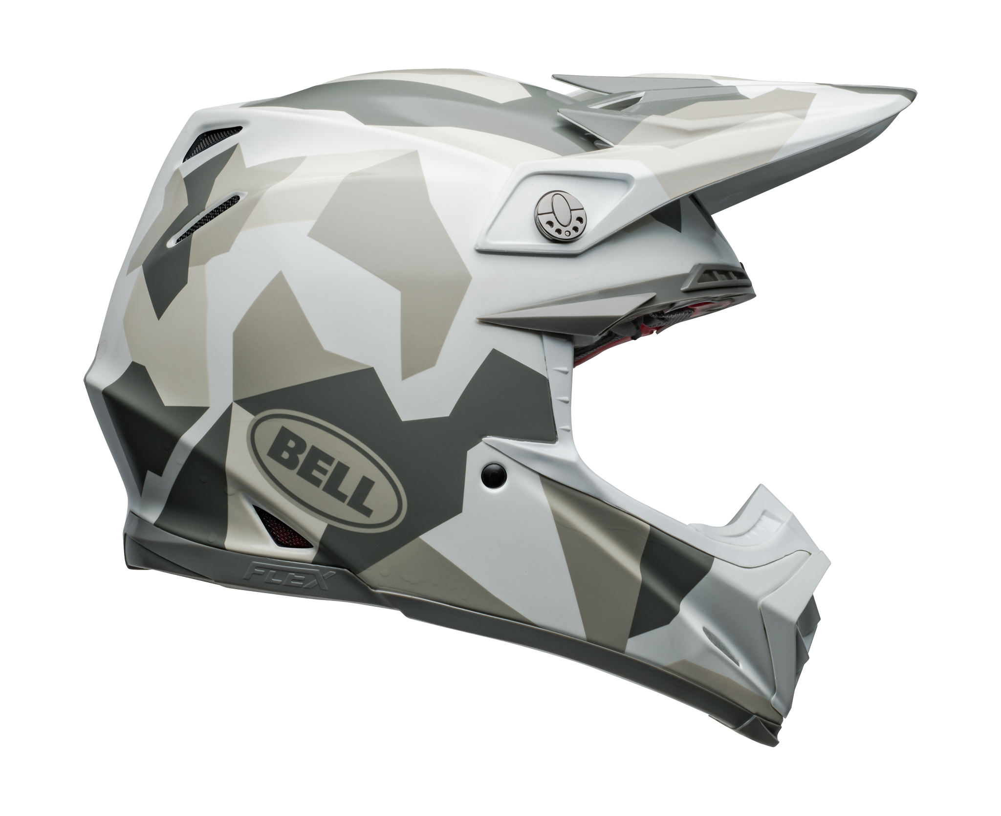 Bell Motocross Helmet Moto-9S Flex Rover - White / Camo