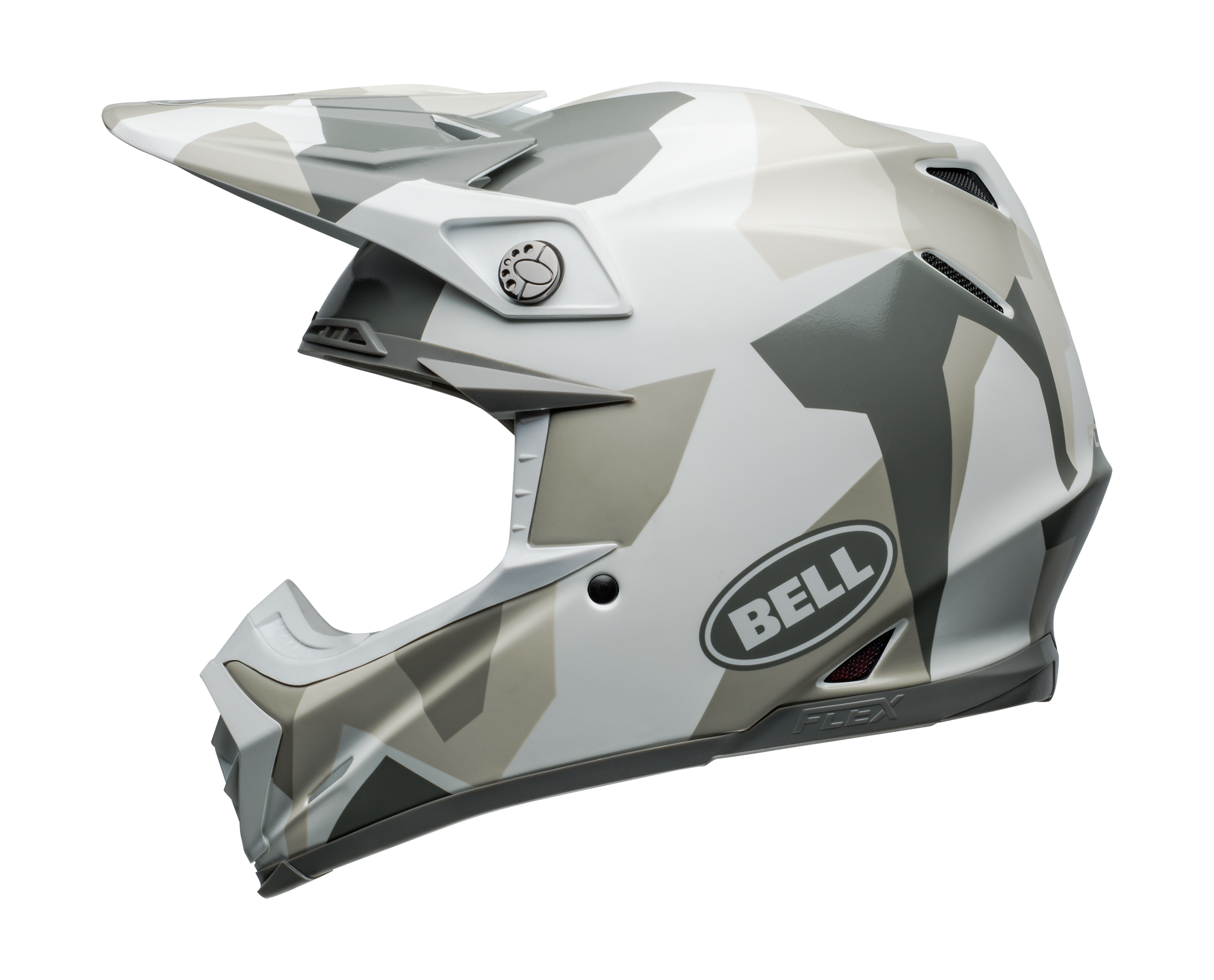 Bell Motocross Helmet Moto-9S Flex Rover - White / Camo