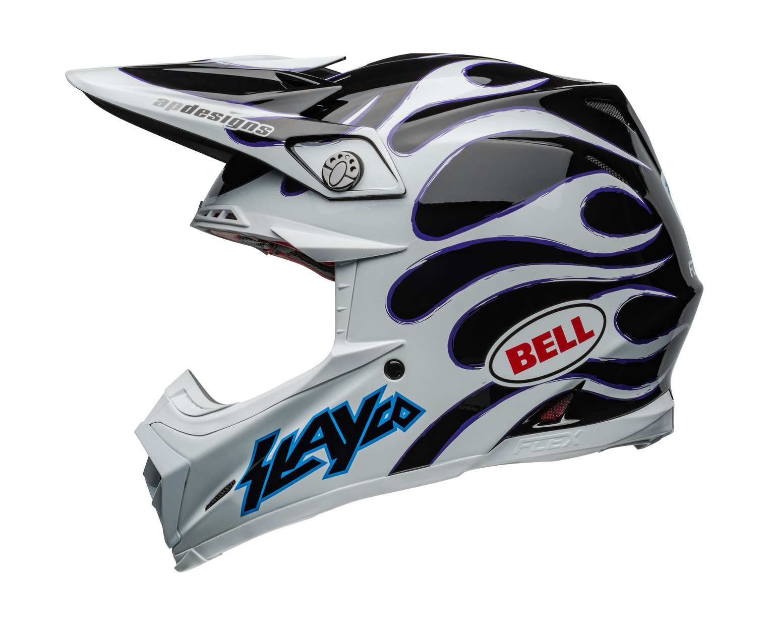 Bell Motocross Helmet Moto-9S Flex Slayco 24 - White / Black