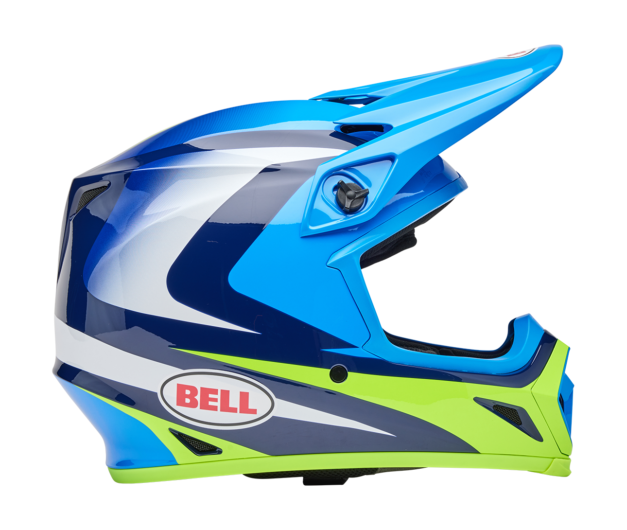 Bell Motocross Helmet MX-9 Jackal - Blue / HiViz Yellow