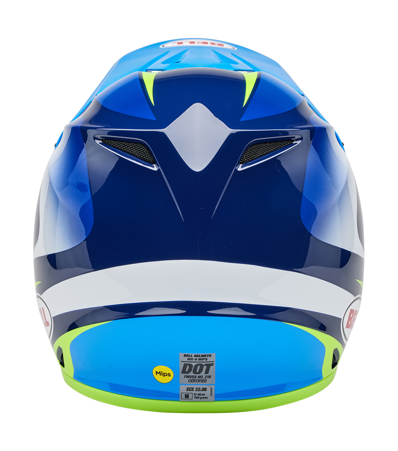 Bell Motocross Helmet MX-9 Jackal - Blue / HiViz Yellow