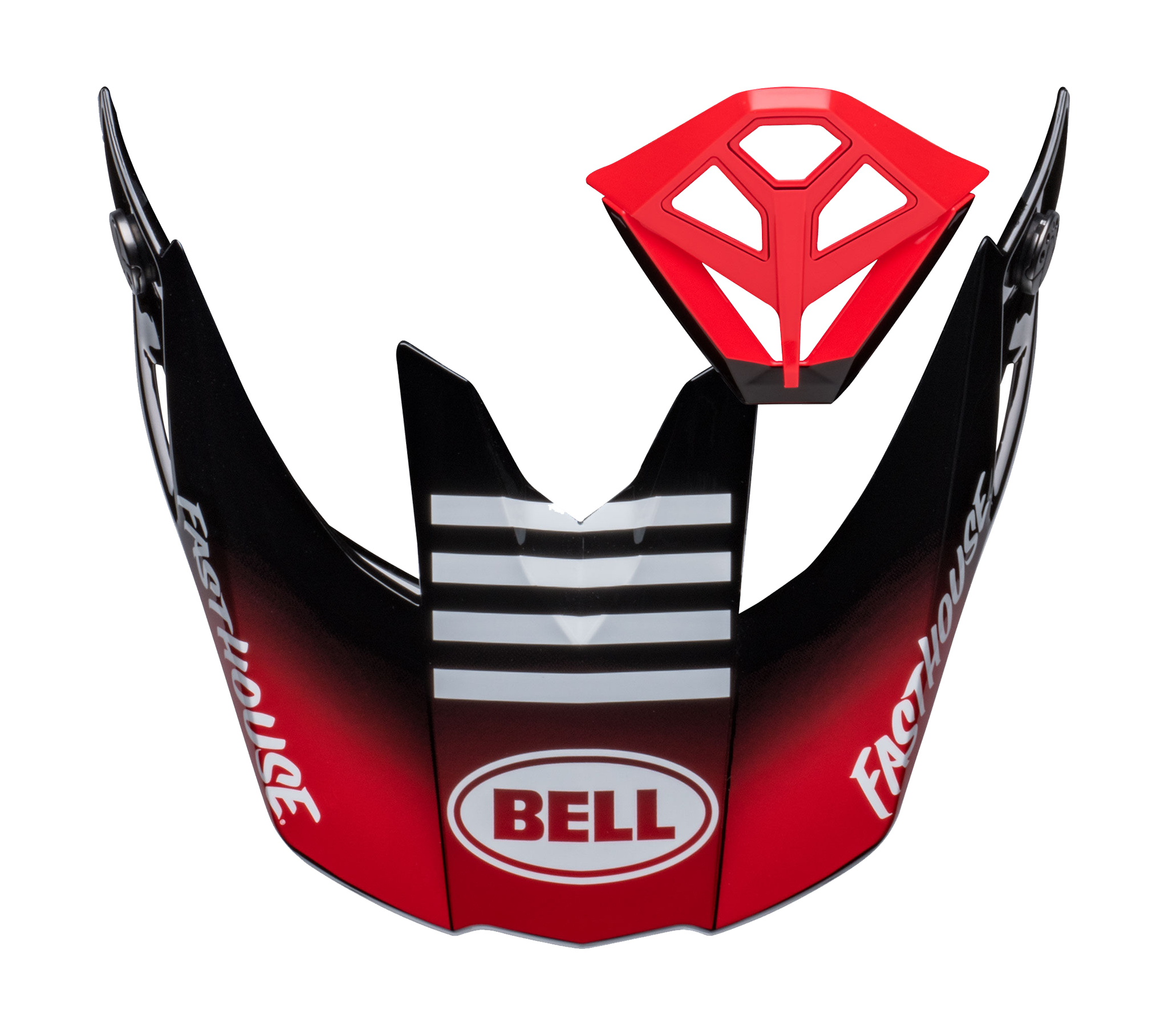 Bell Helmet Visor / Mouth Piece Kit Moto-10 Spherical Fasthouse Privateer - Black / Red