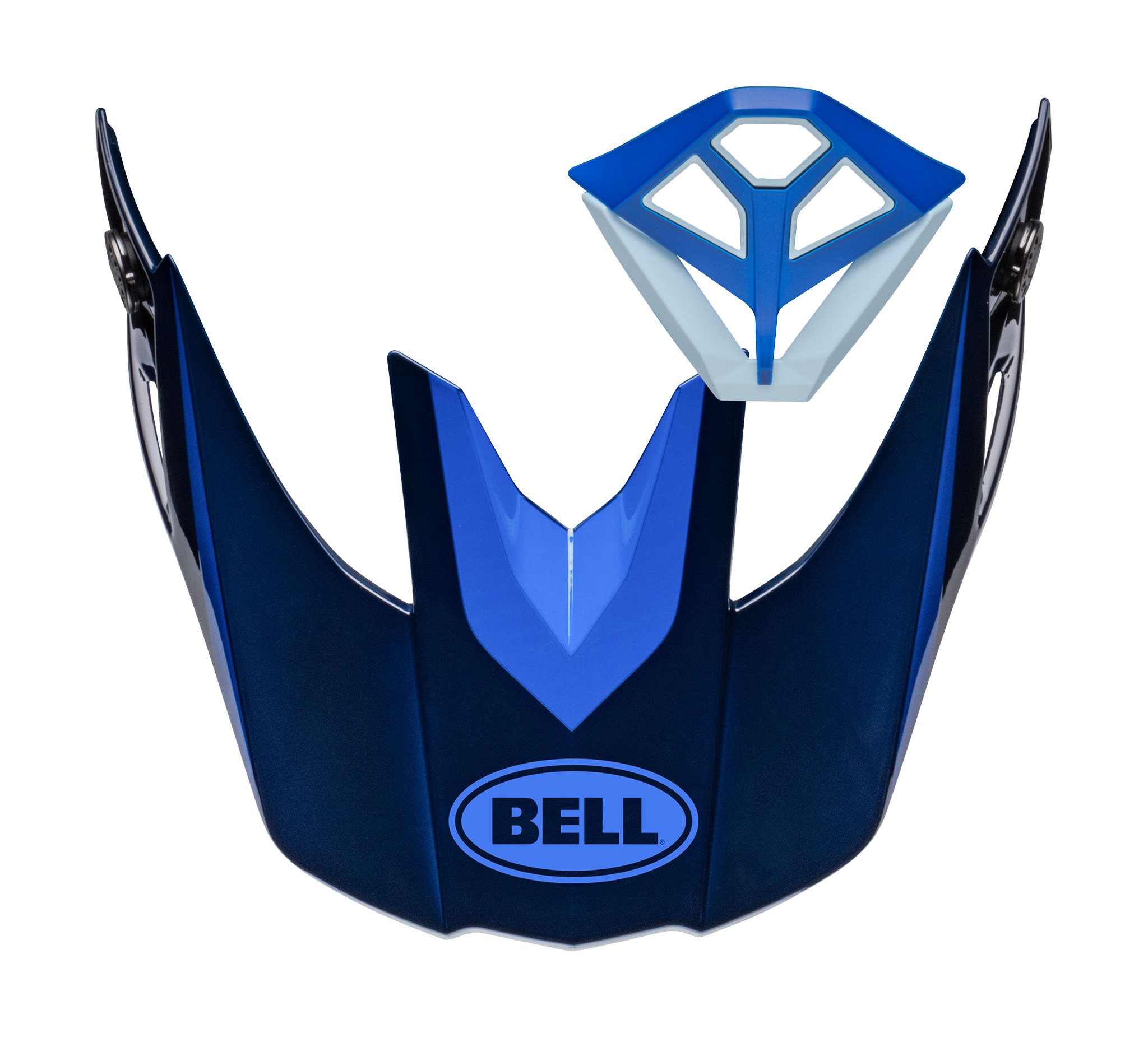 Bell Helmet Visor / Mouth Piece Kit Moto-10 Spherical Ferrandis Mechant - Dark Blue / Light Blue