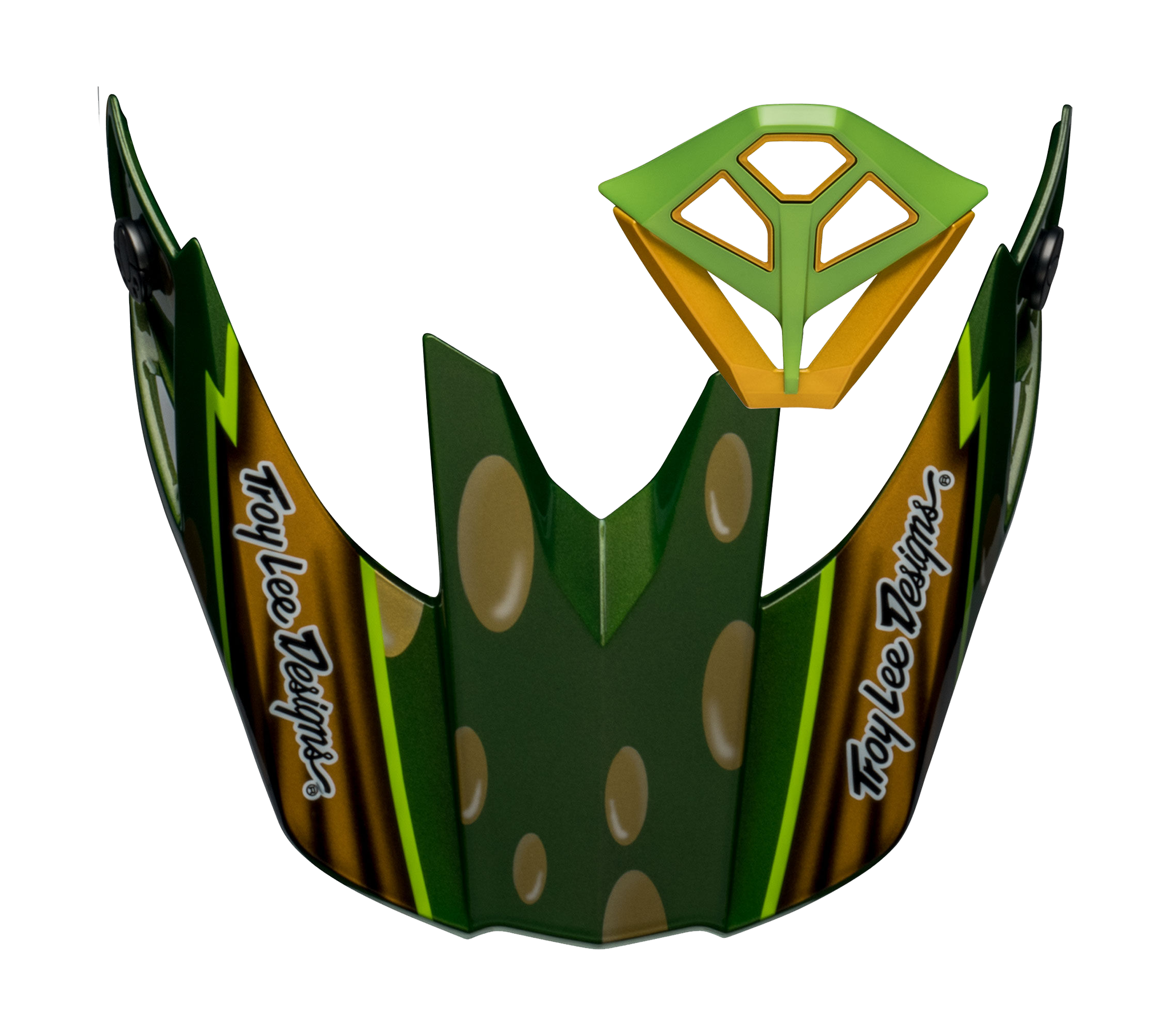 Bell Helmet Visor / Mouth Piece Kit Moto-10 Spherical MC22 Replica - Gold / Green