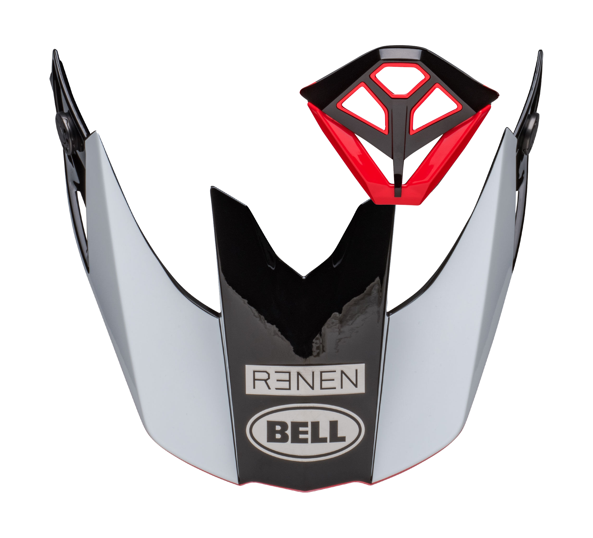Bell Helmet Visor / Mouth Piece Kit Moto-10 Spherical Renen Crux 2 - Black / White