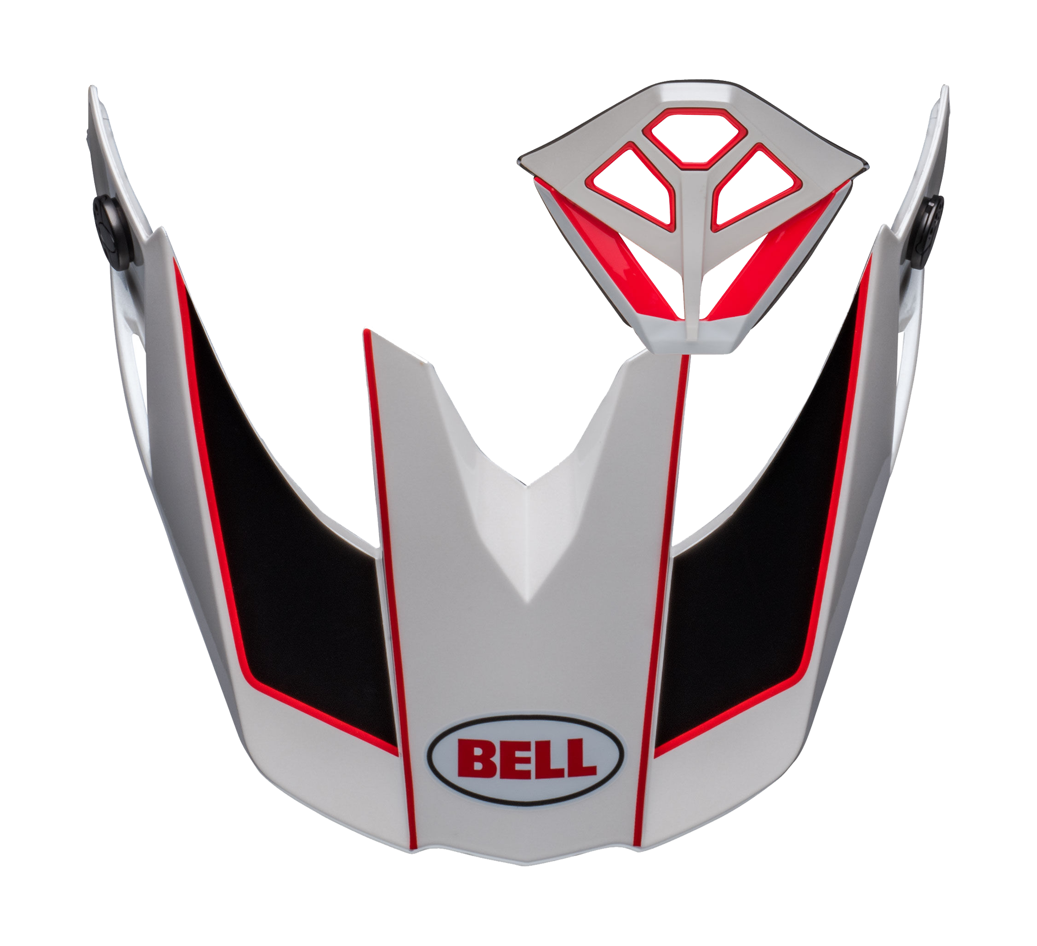 Bell Helmet Visor / Mouth Piece Kit Moto-10 Spherical Rhythm - White / Black