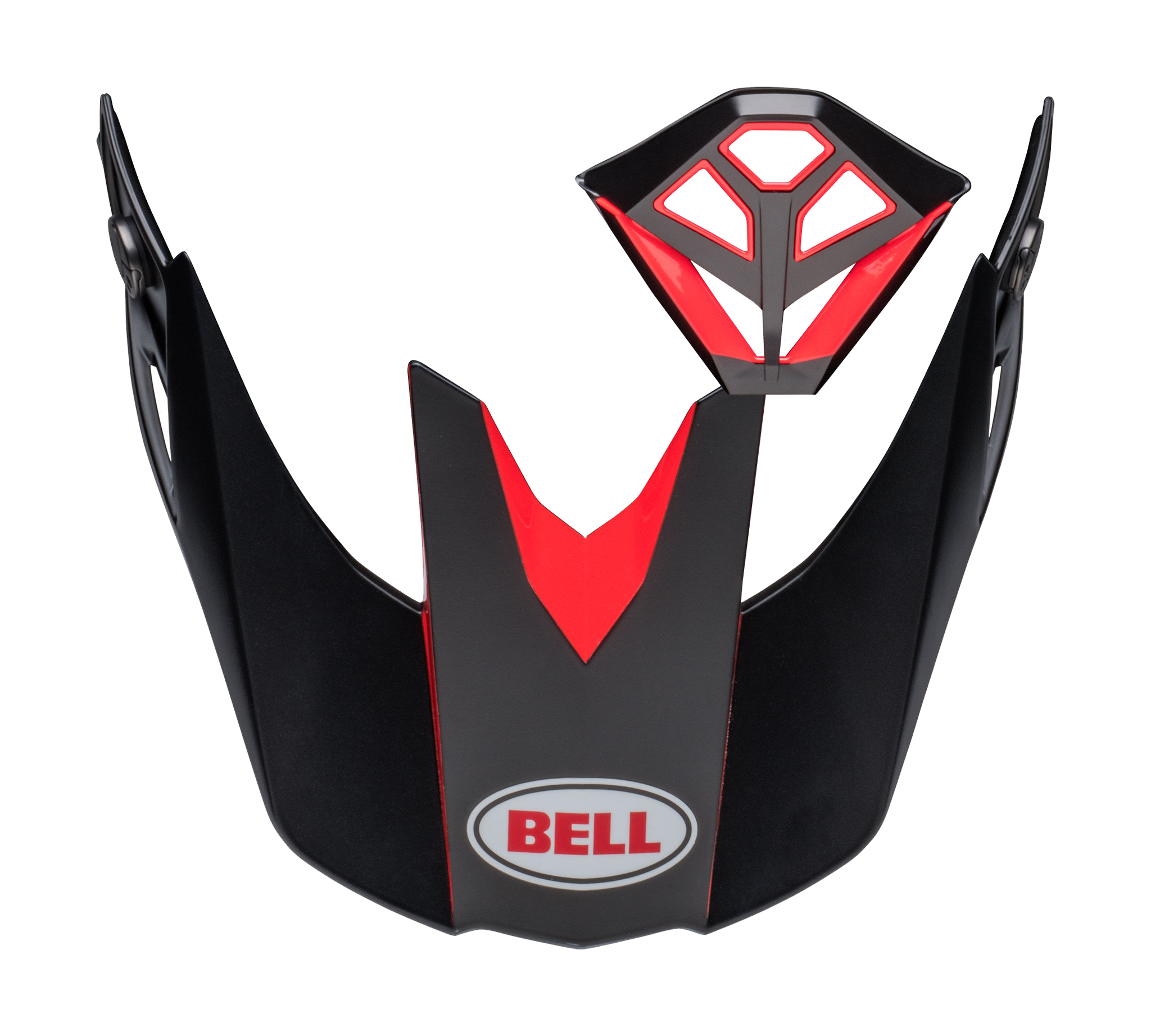 Bell Helmet Visor / Mouth Piece Kit Moto-10 Spherical Solid - Black / Red