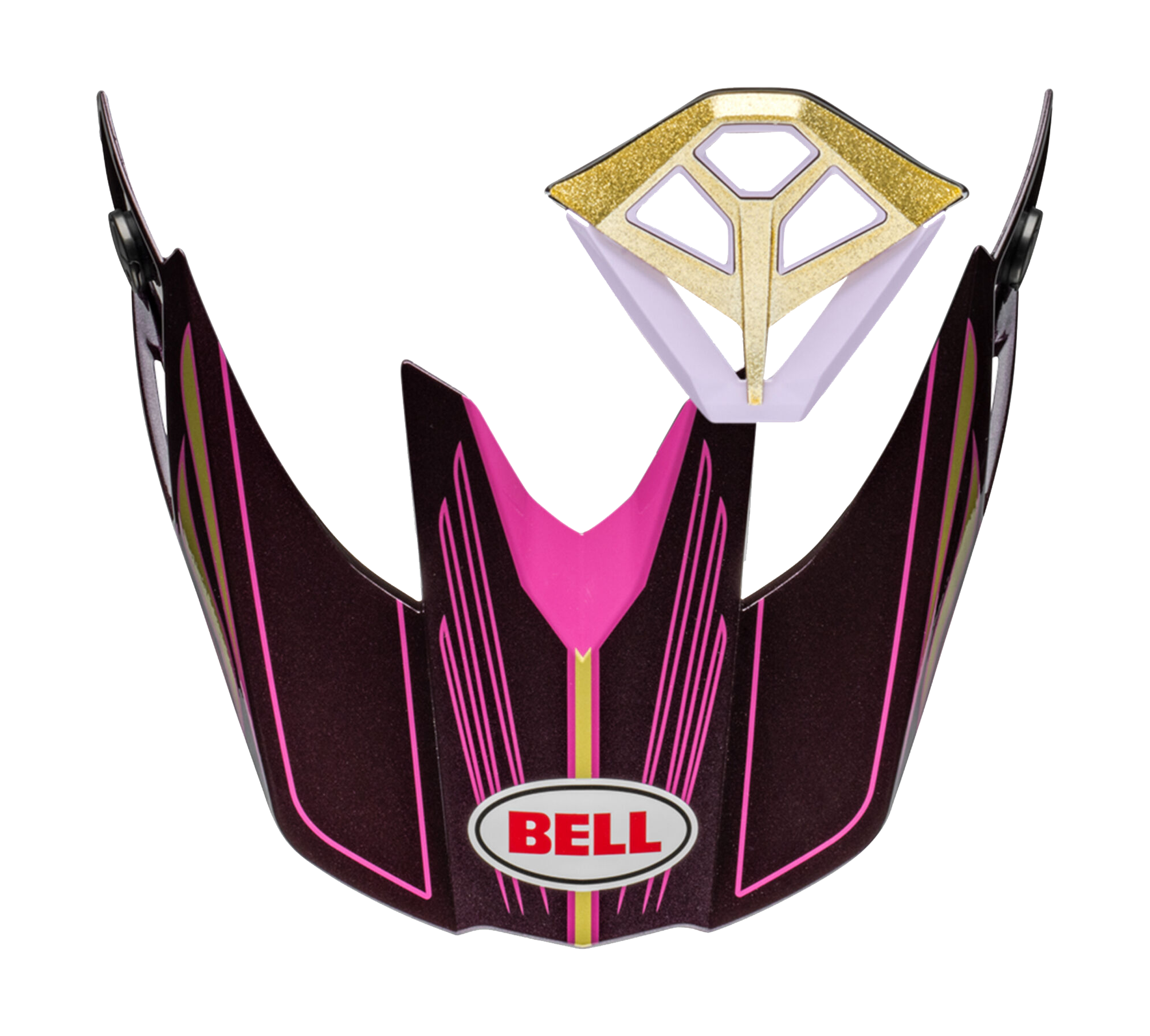 Bell Helmet Visor / Mouth Piece Kit Moto-10 Spherical Tagger Purple Haze - Purple / Gold