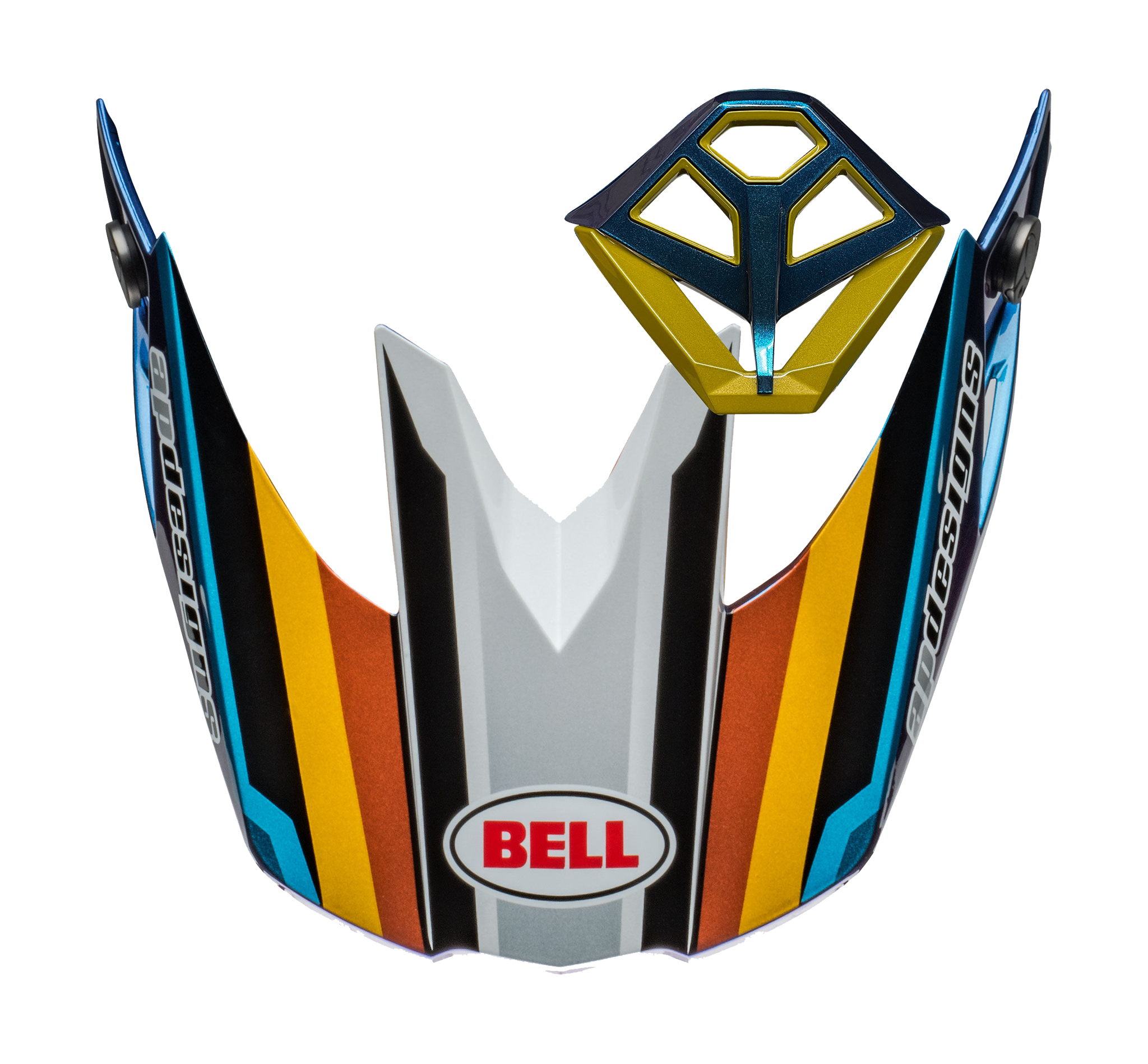 Bell Helmet Visor / Mouth Piece Kit Moto-10 Spherical Tomac 24 - White / Gold